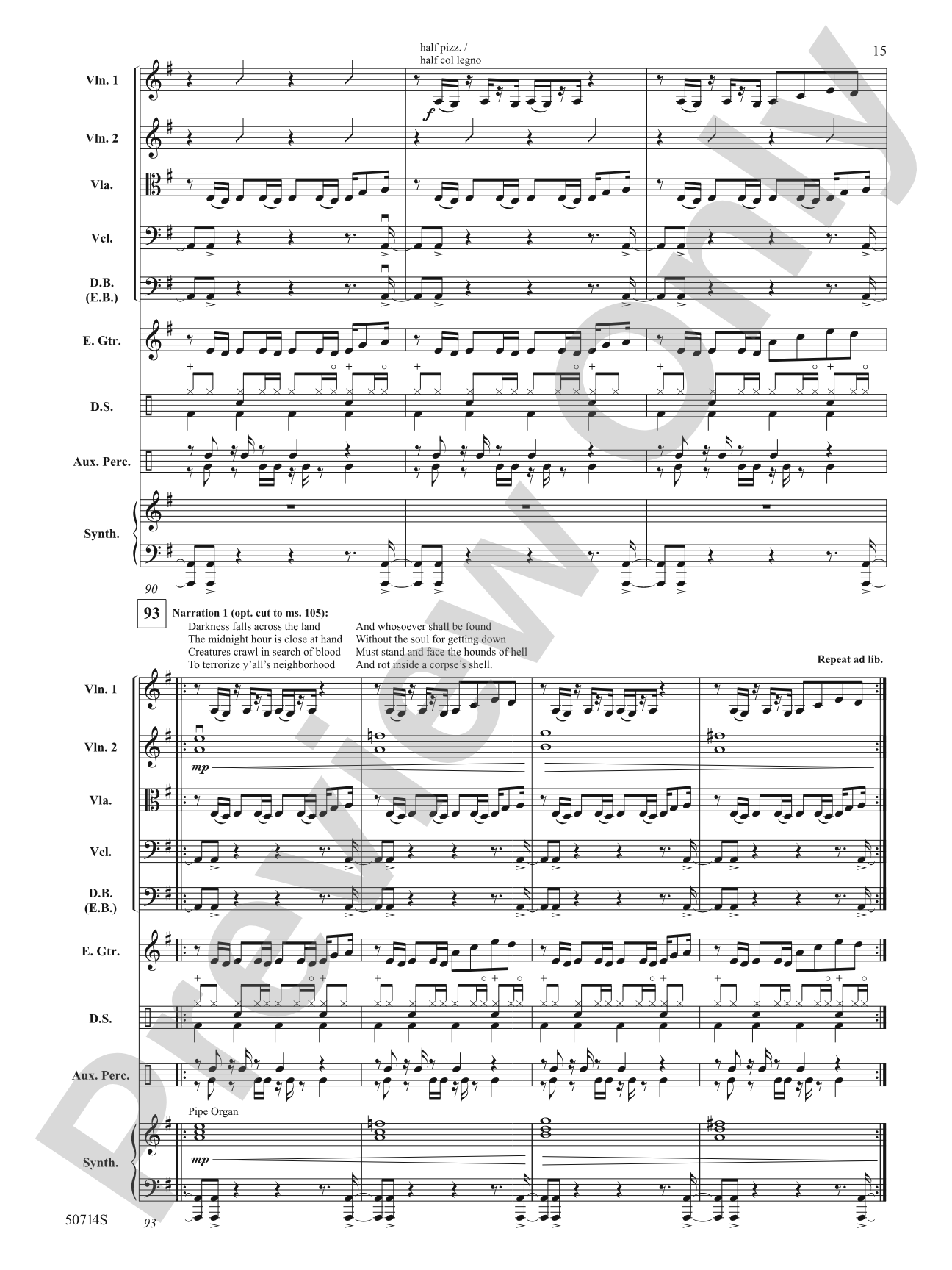 Thriller: String Orchestra Conductor Score & Parts