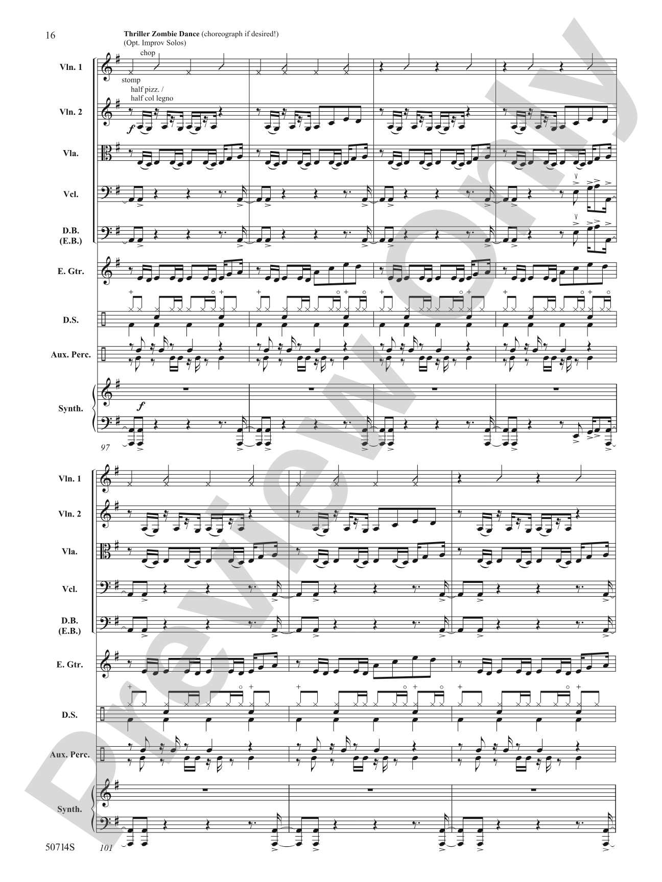 Thriller: String Orchestra Conductor Score & Parts