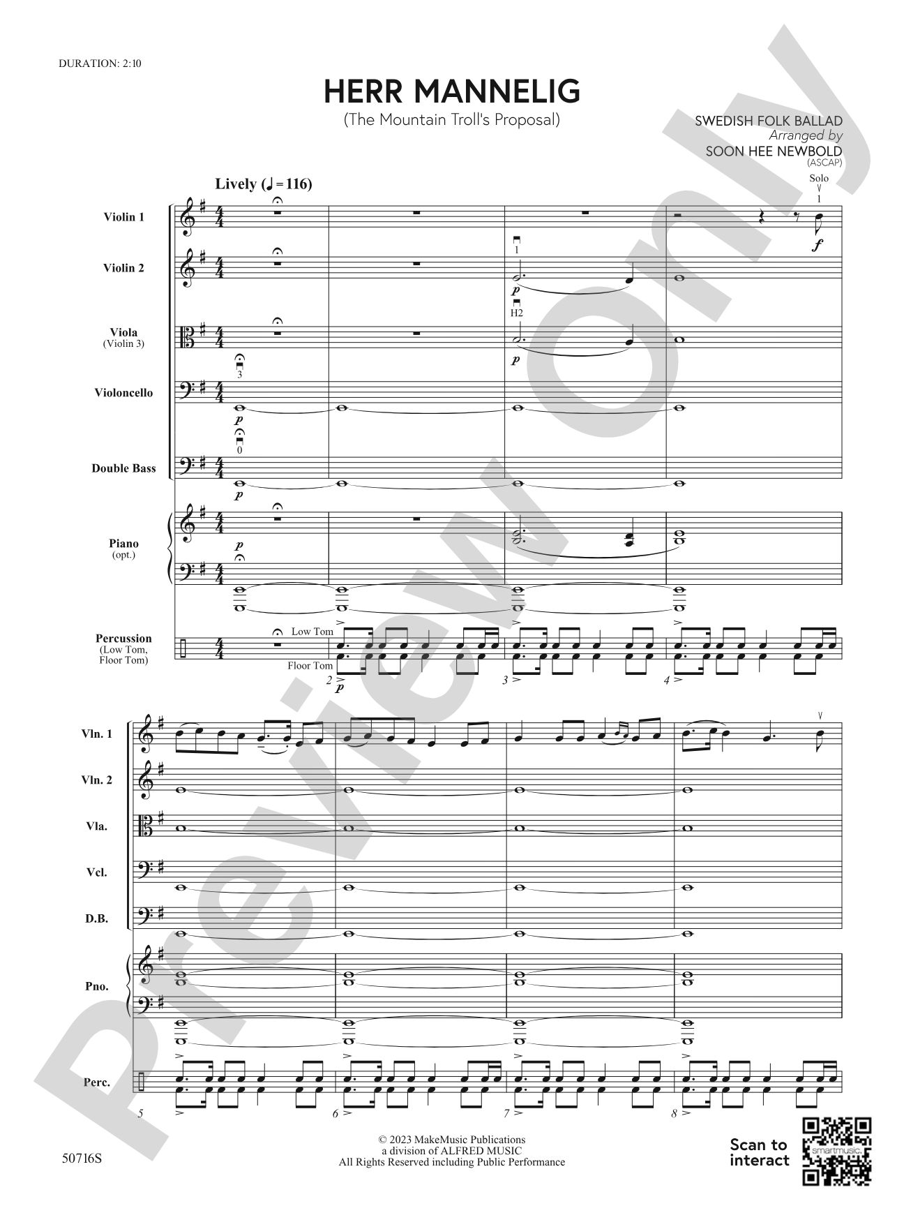 Herr Mannelig: String Orchestra Conductor Score & Parts