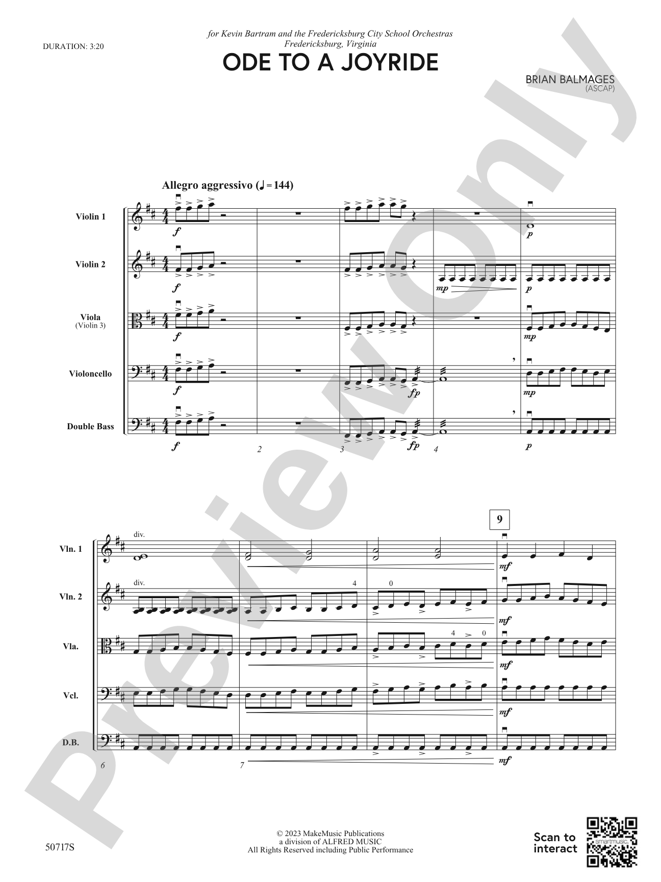 Ode to a Joyride: String Orchestra Conductor Score & Parts