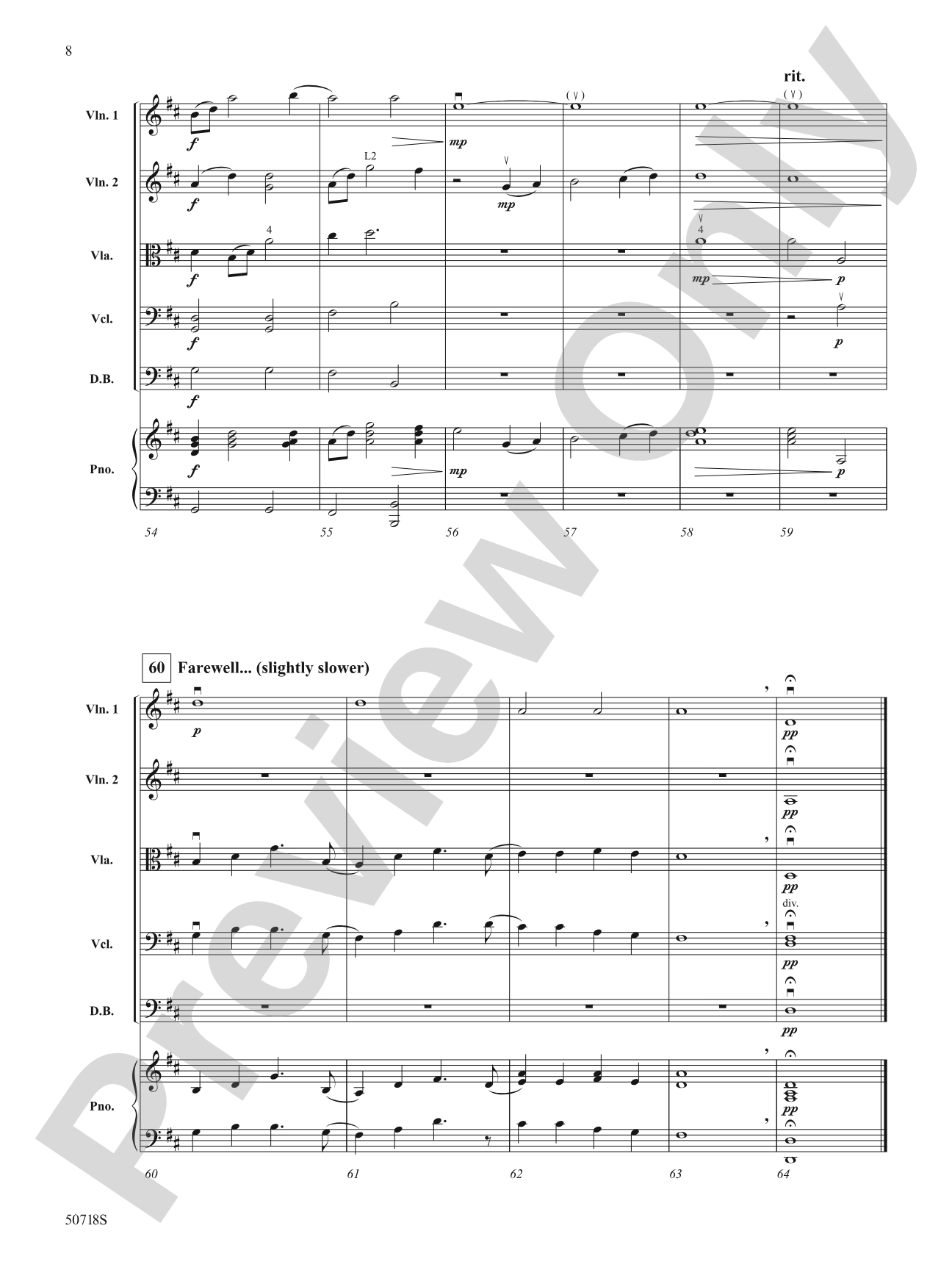 Fantasy on Aloha 'Oe: String Orchestra Conductor Score & Parts