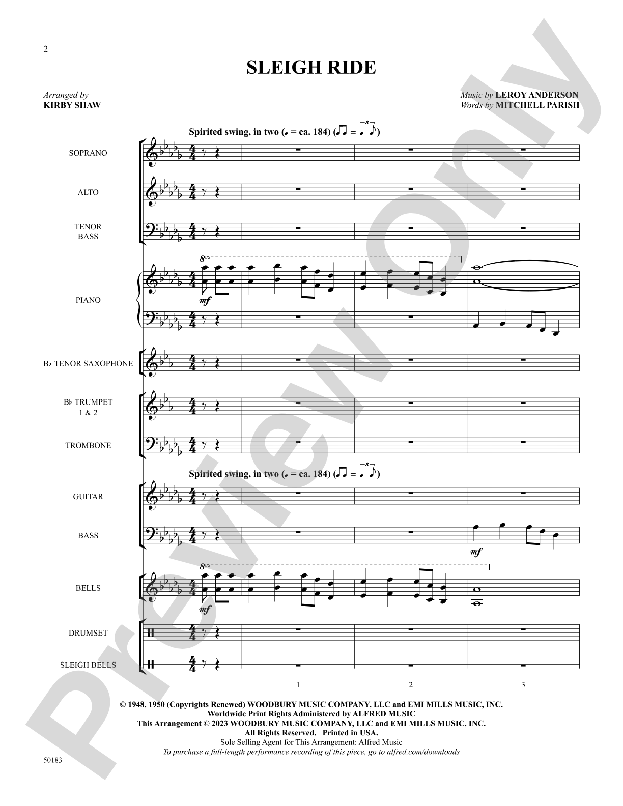 Sleigh Ride: Choral SoundPax