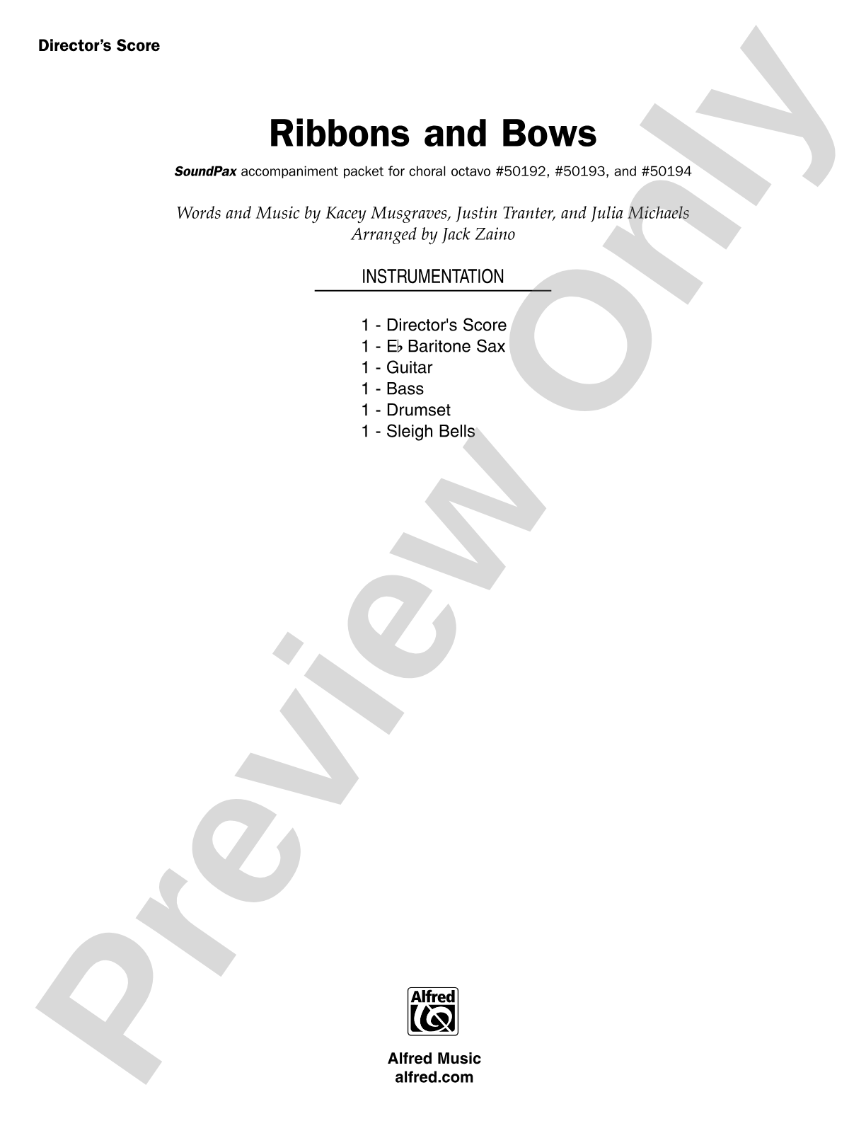 Ribbons and Bows: Choral SoundPax