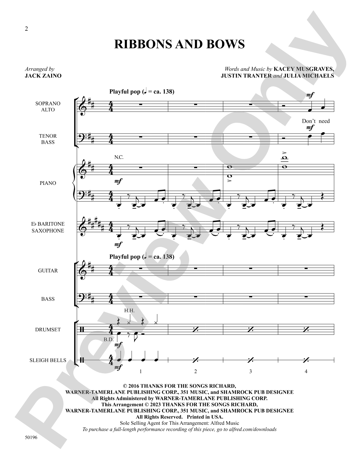 Ribbons and Bows: Choral SoundPax