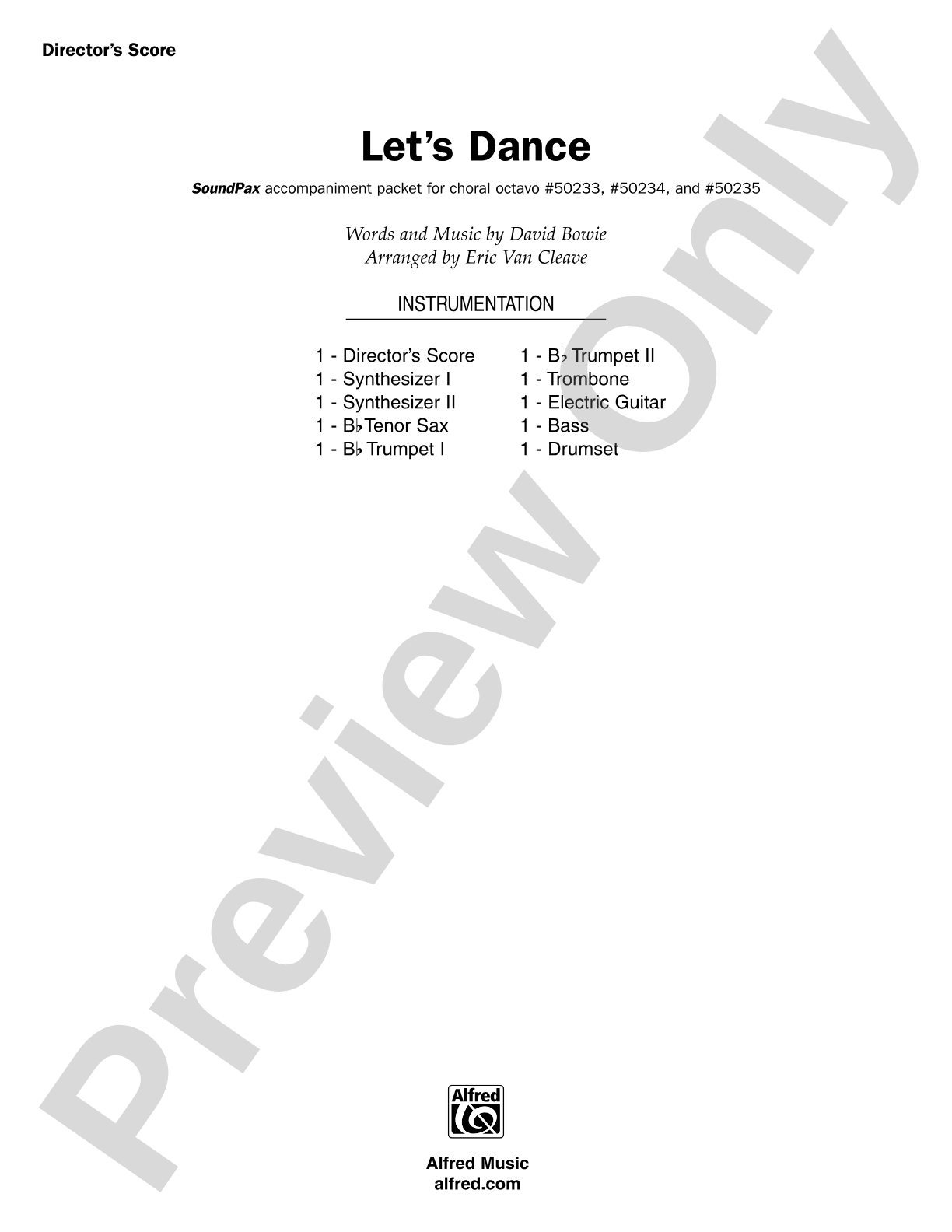 Let's Dance: Choral SoundPax