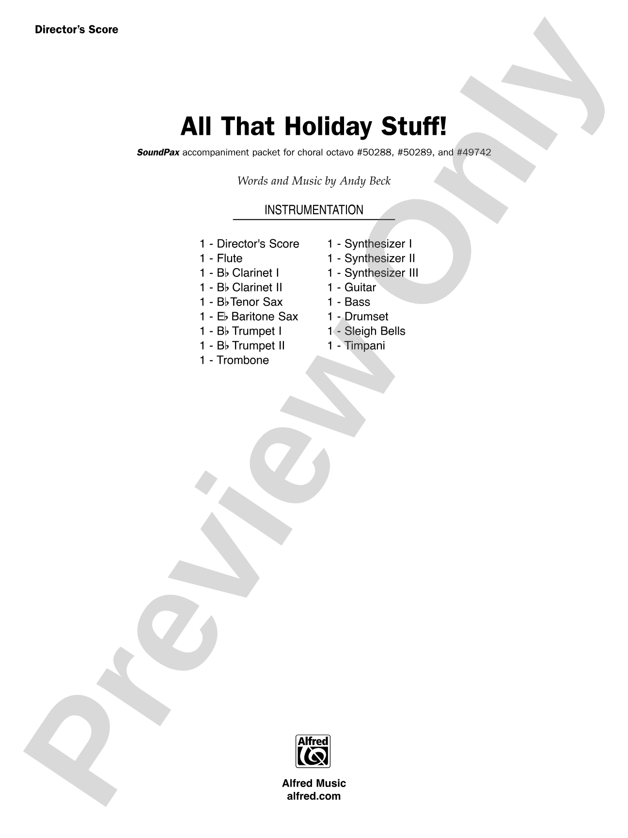 All That Holiday Stuff!: Choral SoundPax