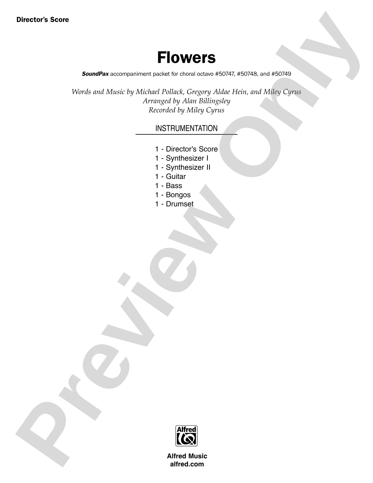 Flowers: Choral SoundPax
