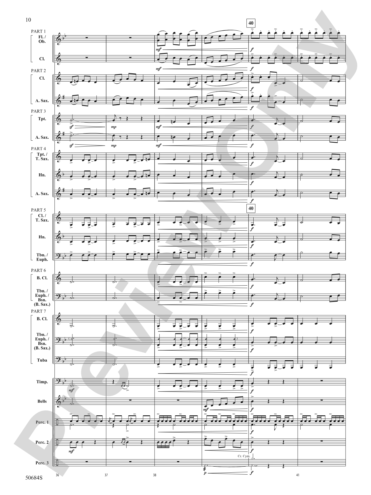 Inspiration Fanfare: Concert Band Conductor Score & Parts - ColorFlex version