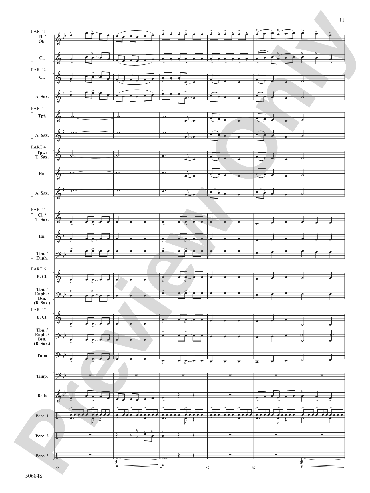 Inspiration Fanfare: Concert Band Conductor Score & Parts - ColorFlex version