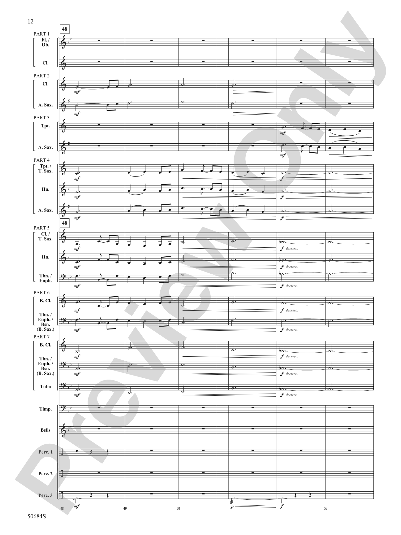 Inspiration Fanfare: Concert Band Conductor Score & Parts - ColorFlex version