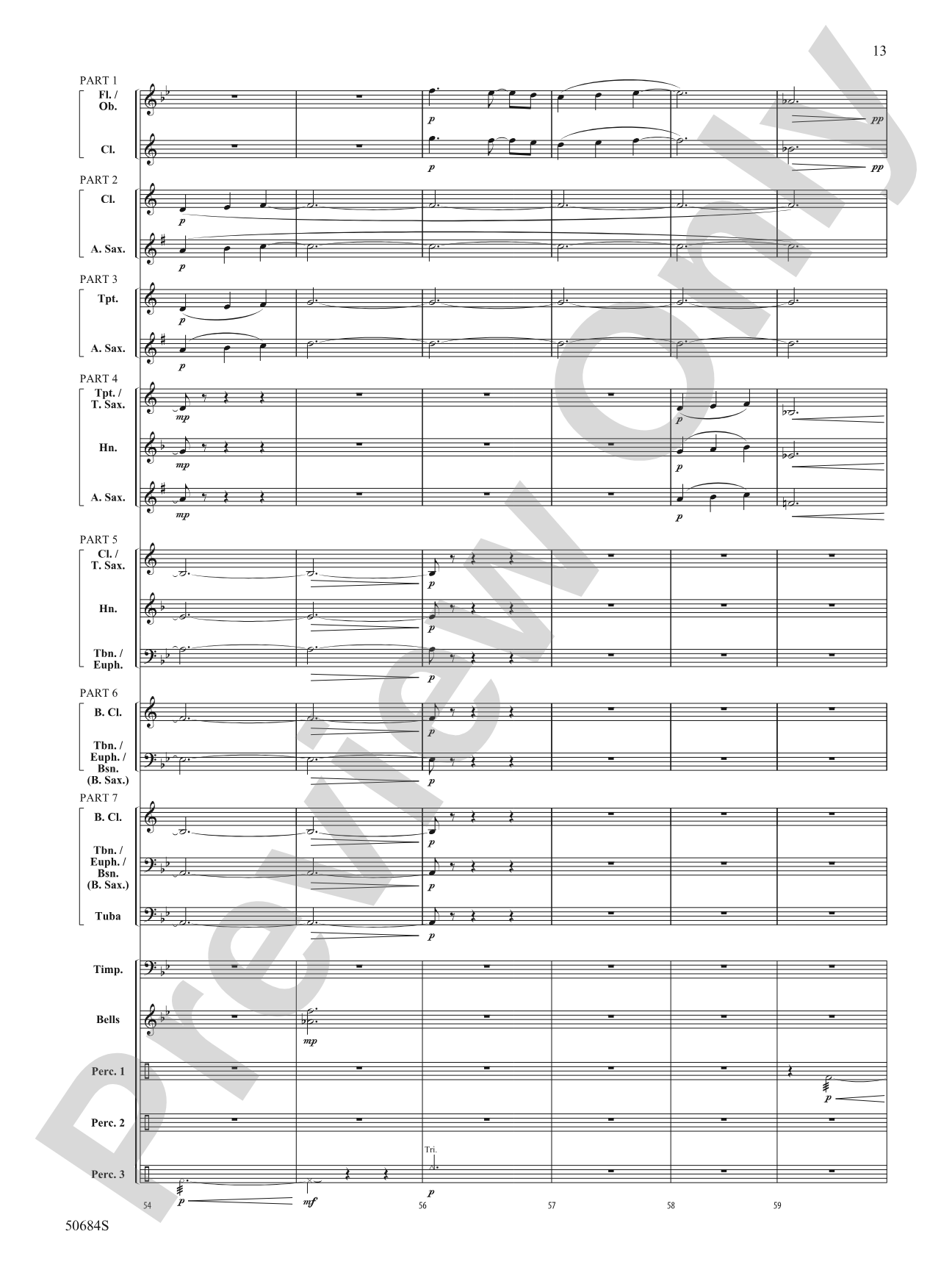 Inspiration Fanfare: Concert Band Conductor Score & Parts - ColorFlex version