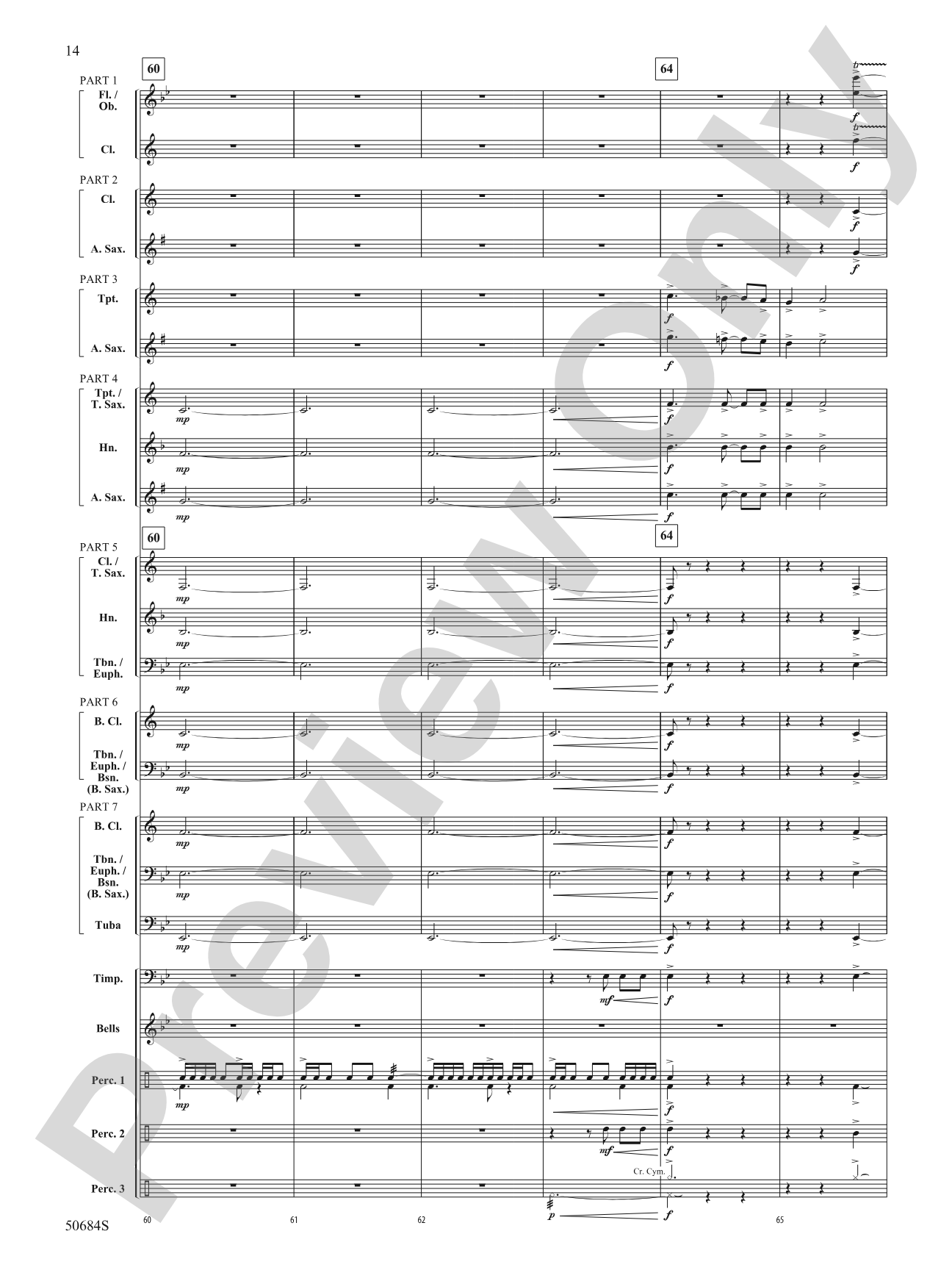Inspiration Fanfare: Concert Band Conductor Score & Parts - ColorFlex version