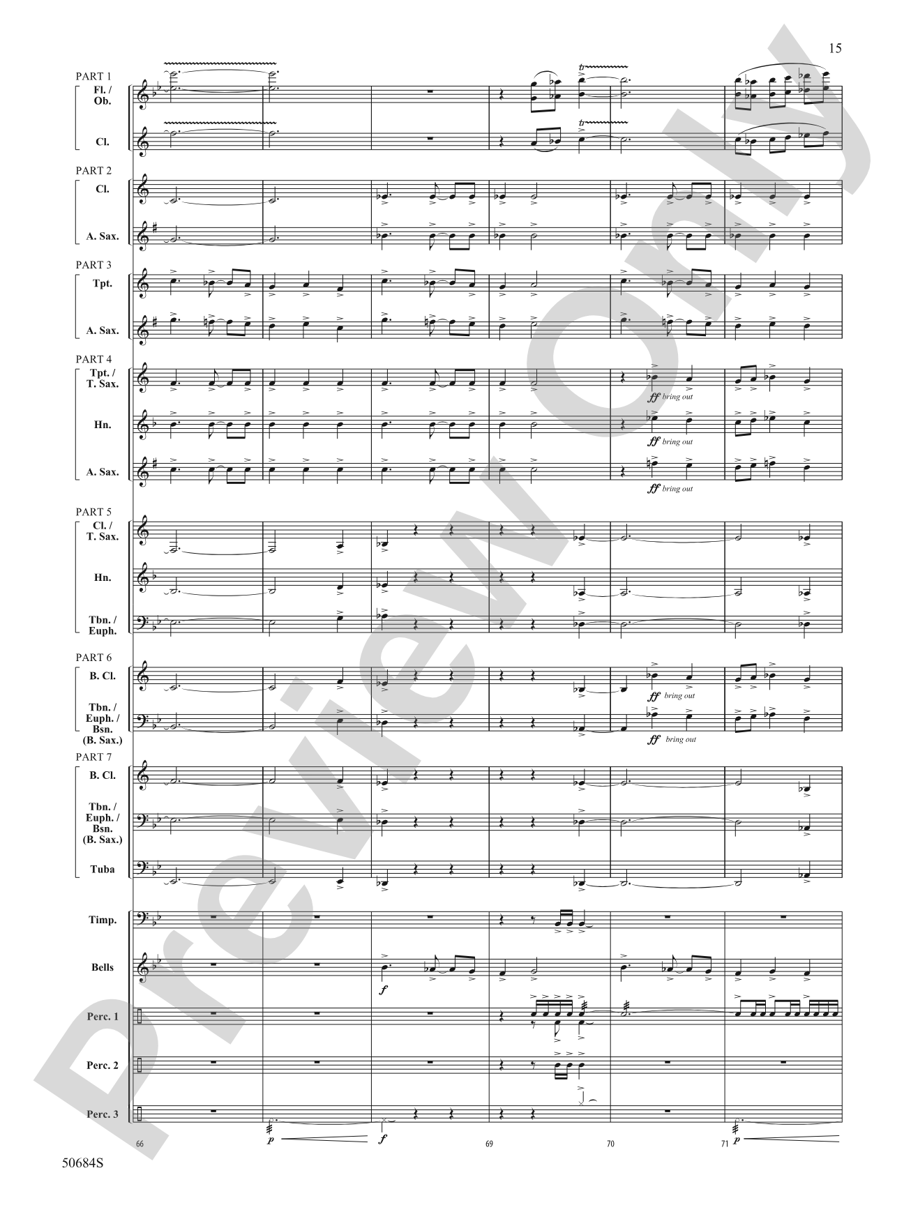 Inspiration Fanfare: Concert Band Conductor Score & Parts - ColorFlex version