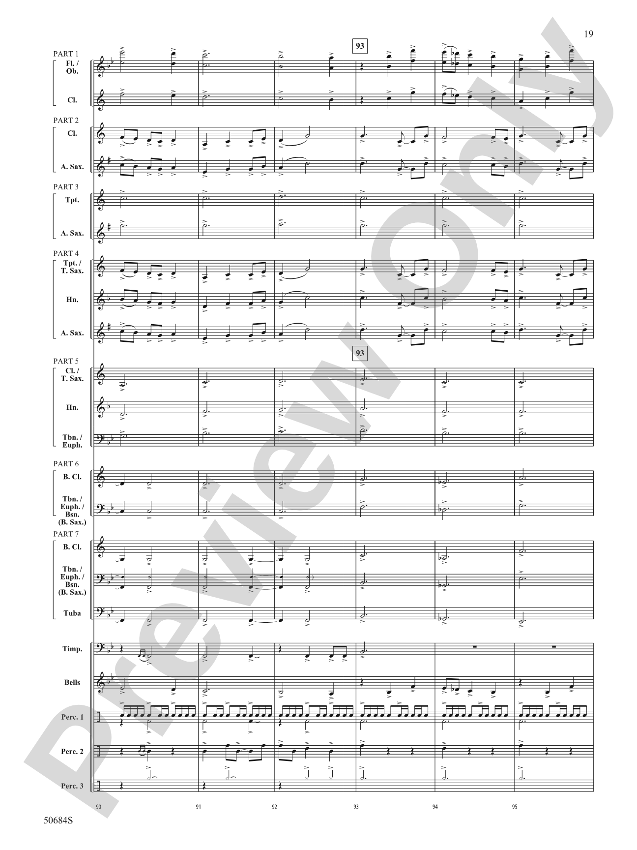 Inspiration Fanfare: Concert Band Conductor Score & Parts - ColorFlex version