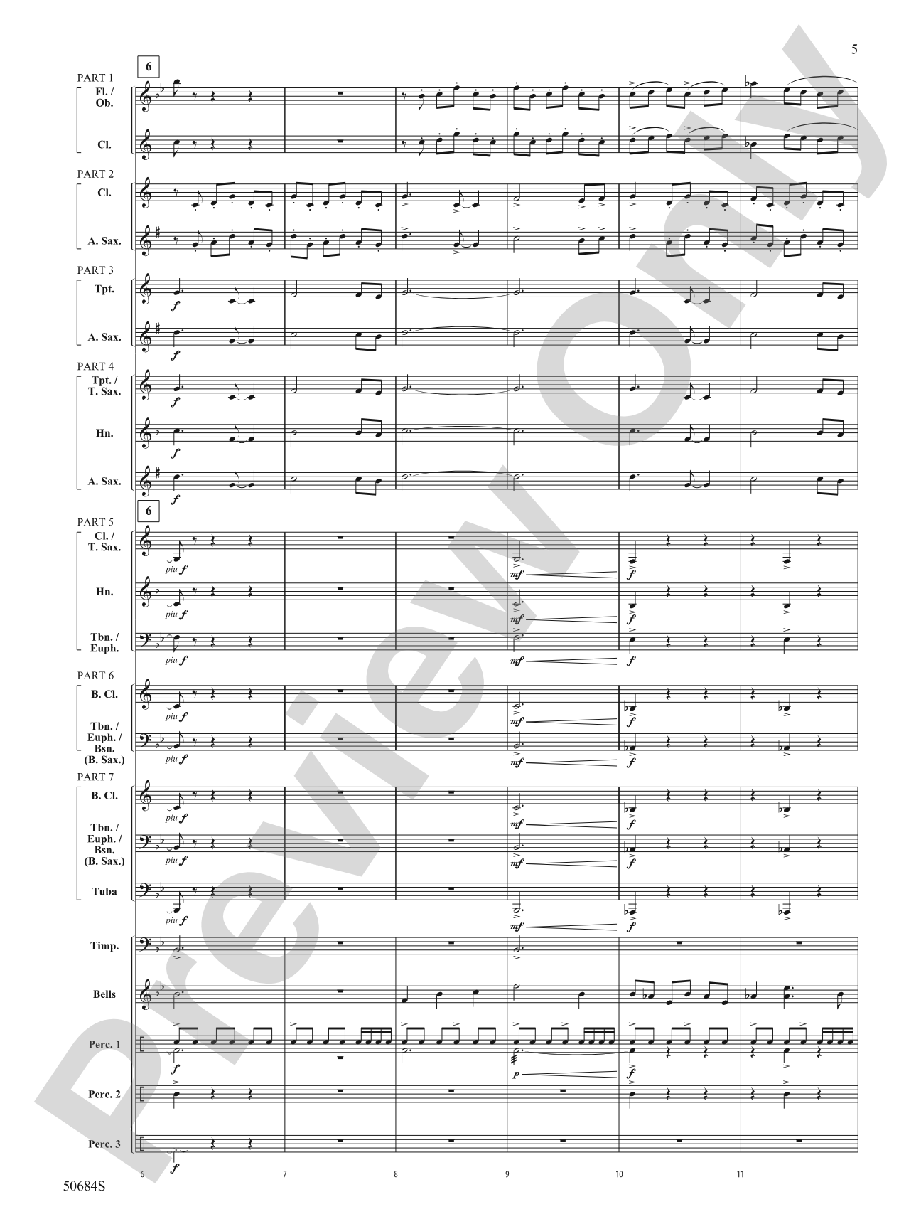 Inspiration Fanfare: Concert Band Conductor Score & Parts - ColorFlex version