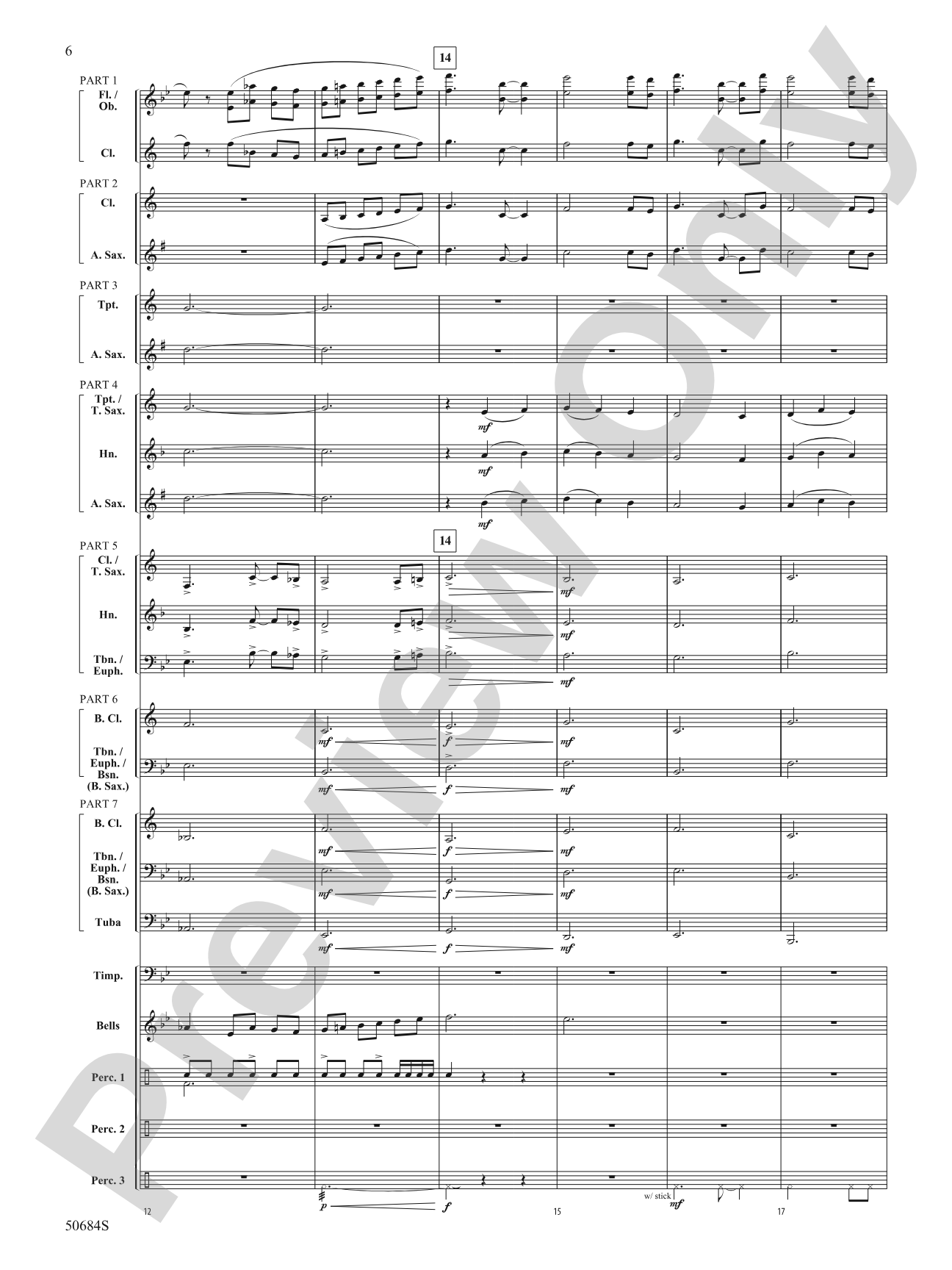 Inspiration Fanfare: Concert Band Conductor Score & Parts - ColorFlex version