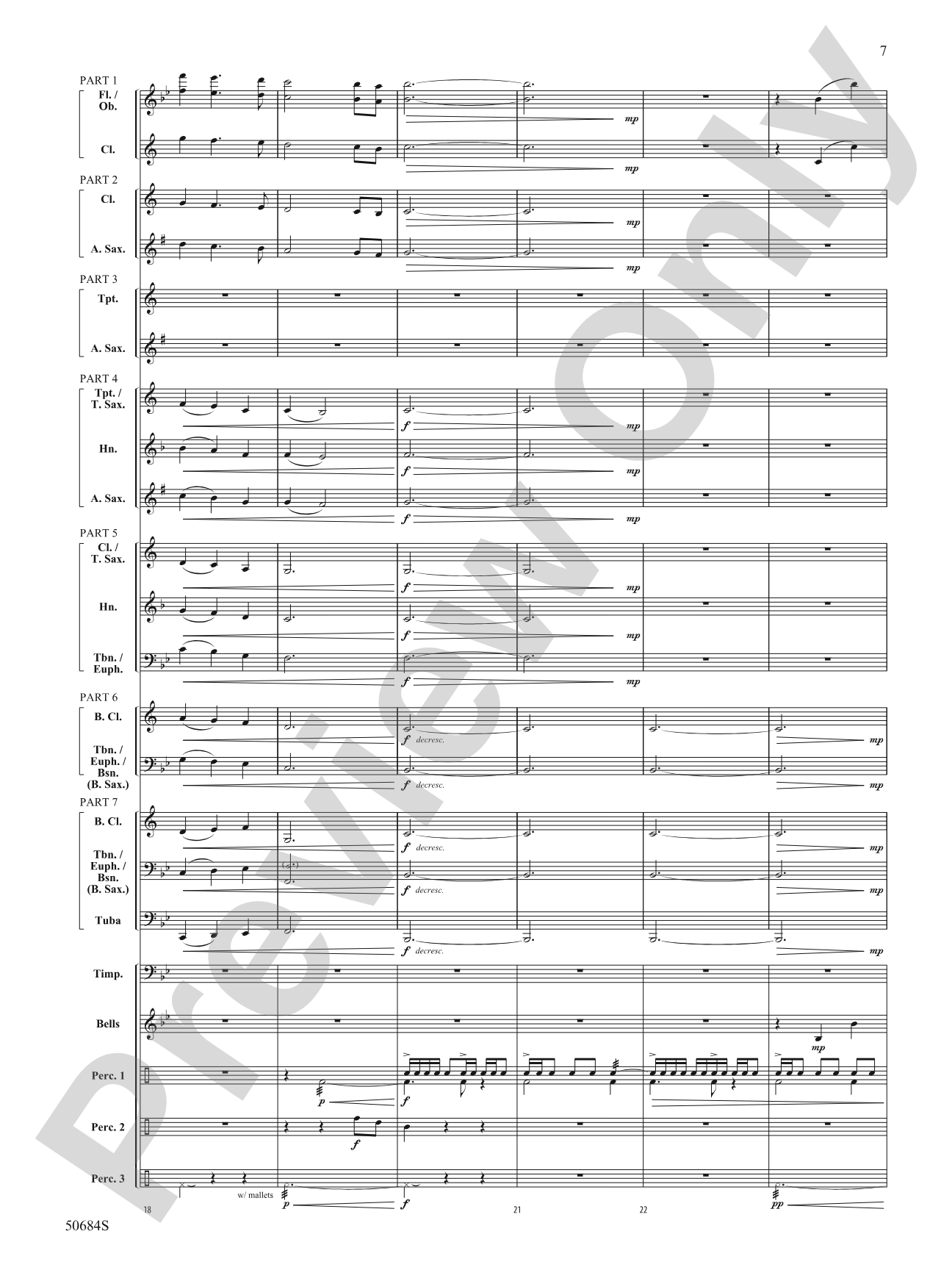 Inspiration Fanfare: Concert Band Conductor Score & Parts - ColorFlex version