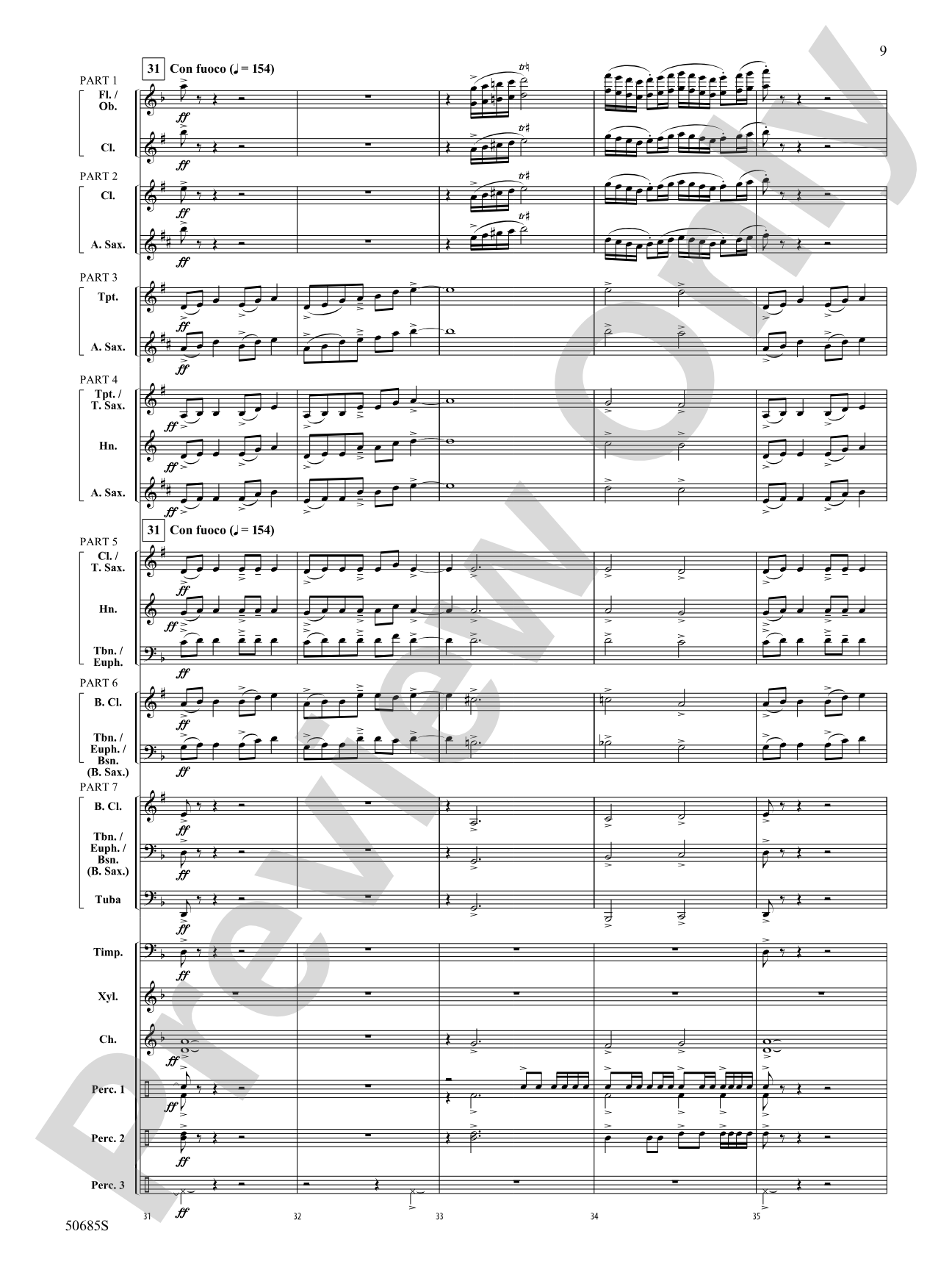Forgotten Tales of the West: Concert Band Conductor Score & Parts - ColorFlex version