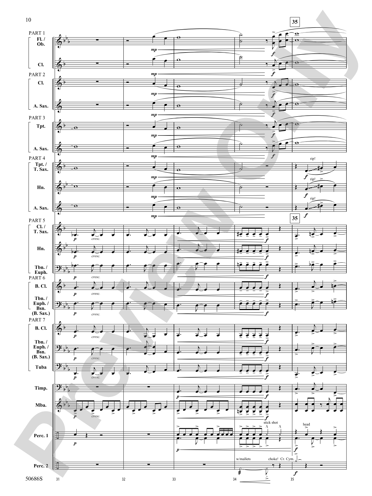 Tripwire: Concert Band Conductor Score & Parts - ColorFlex Version