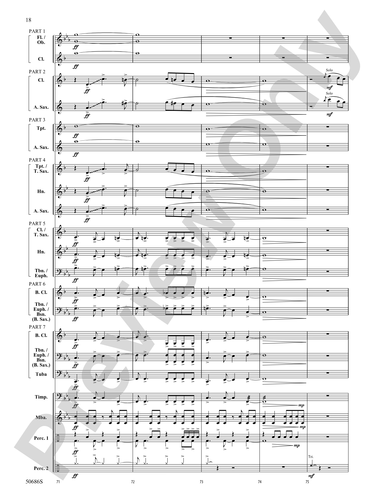 Tripwire: Concert Band Conductor Score & Parts - ColorFlex Version