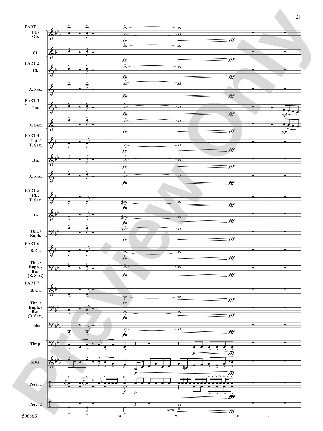 Tripwire: Concert Band Conductor Score & Parts - ColorFlex Version