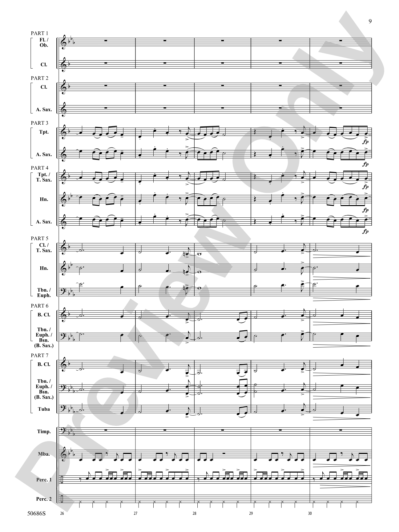 Tripwire: Concert Band Conductor Score & Parts - ColorFlex Version