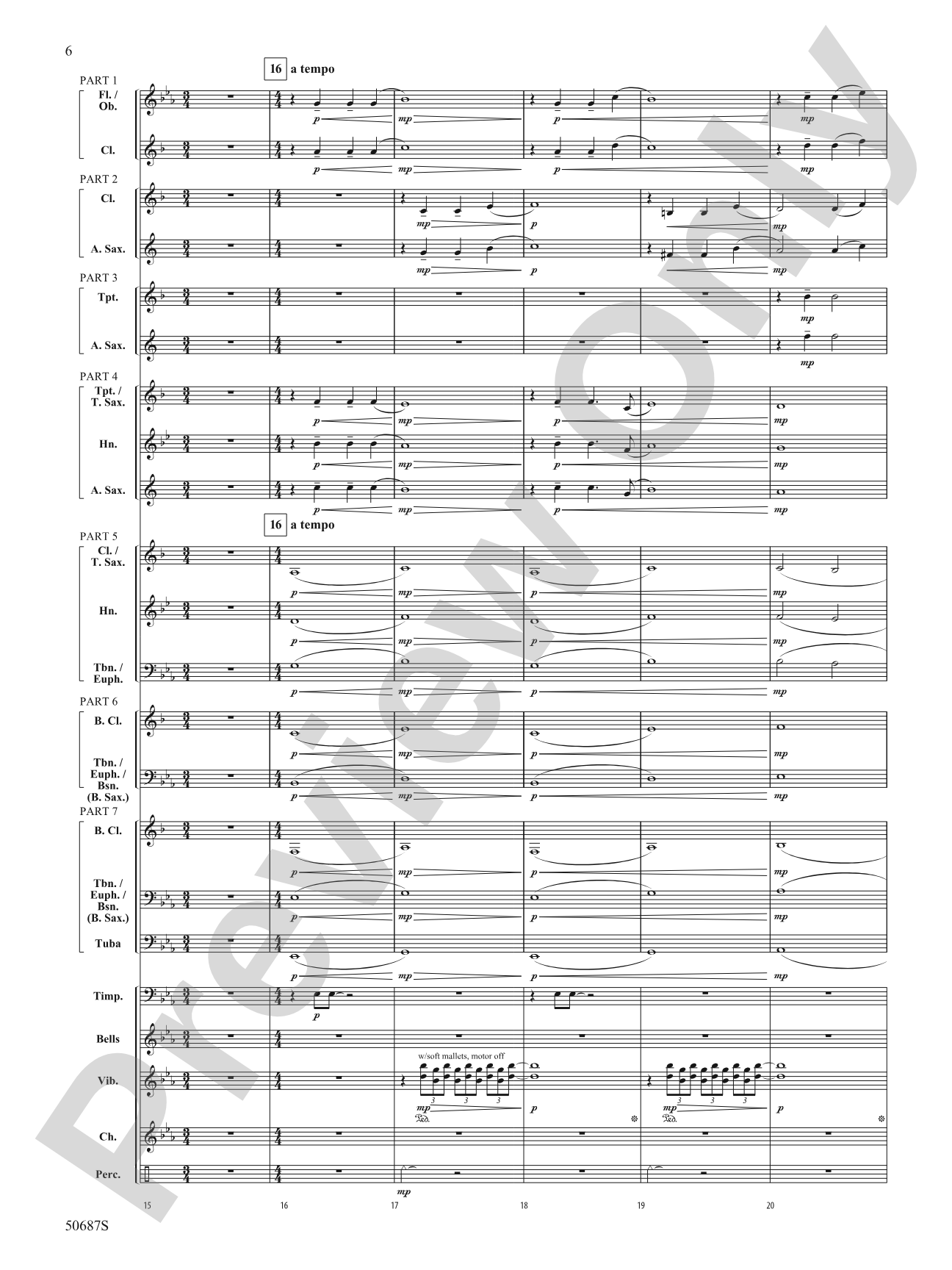 Rippling Watercolors: Concert Band Conductor Score & Parts - ColorFlex version