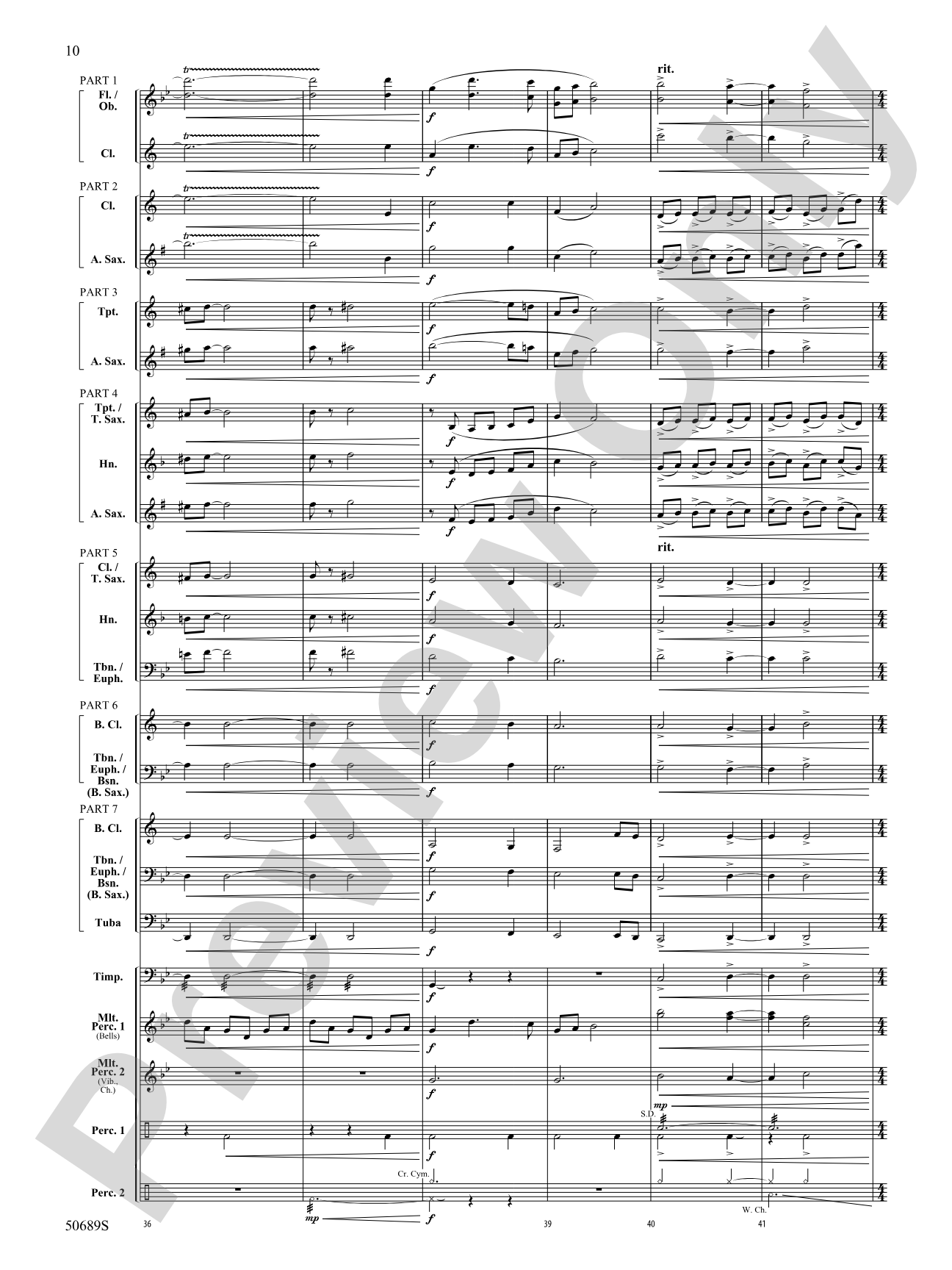 Among the Clouds: Concert Band Conductor Score & Parts - ColorFlex Version