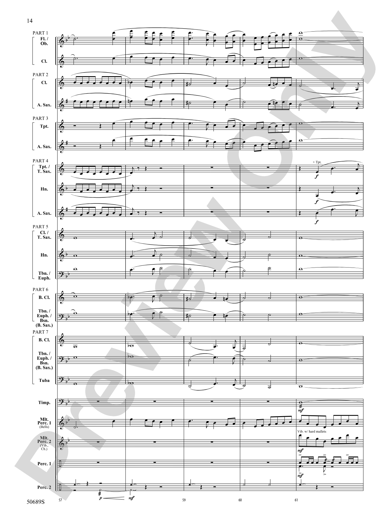 Among the Clouds: Concert Band Conductor Score & Parts - ColorFlex Version