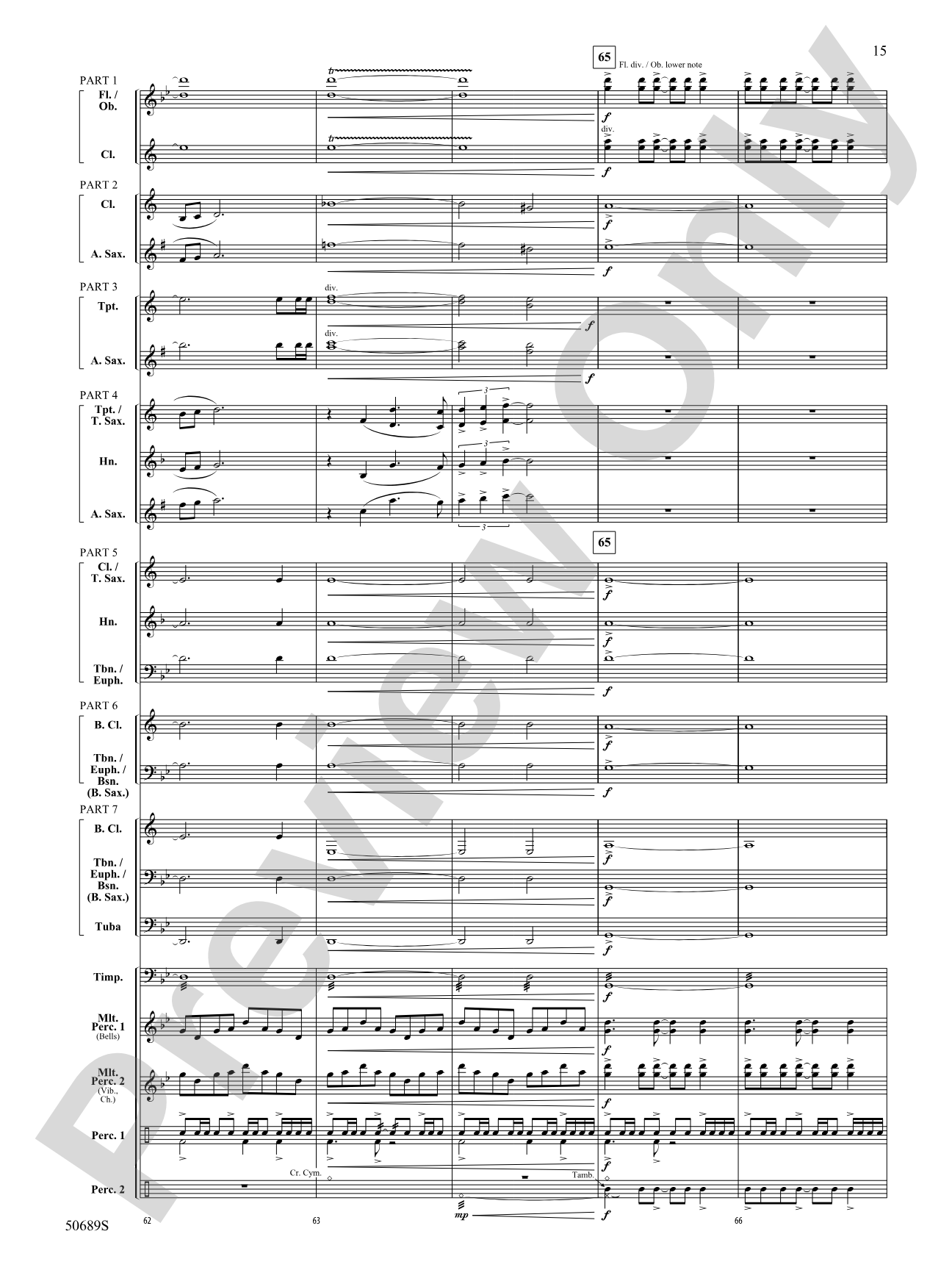 Among the Clouds: Concert Band Conductor Score & Parts - ColorFlex Version