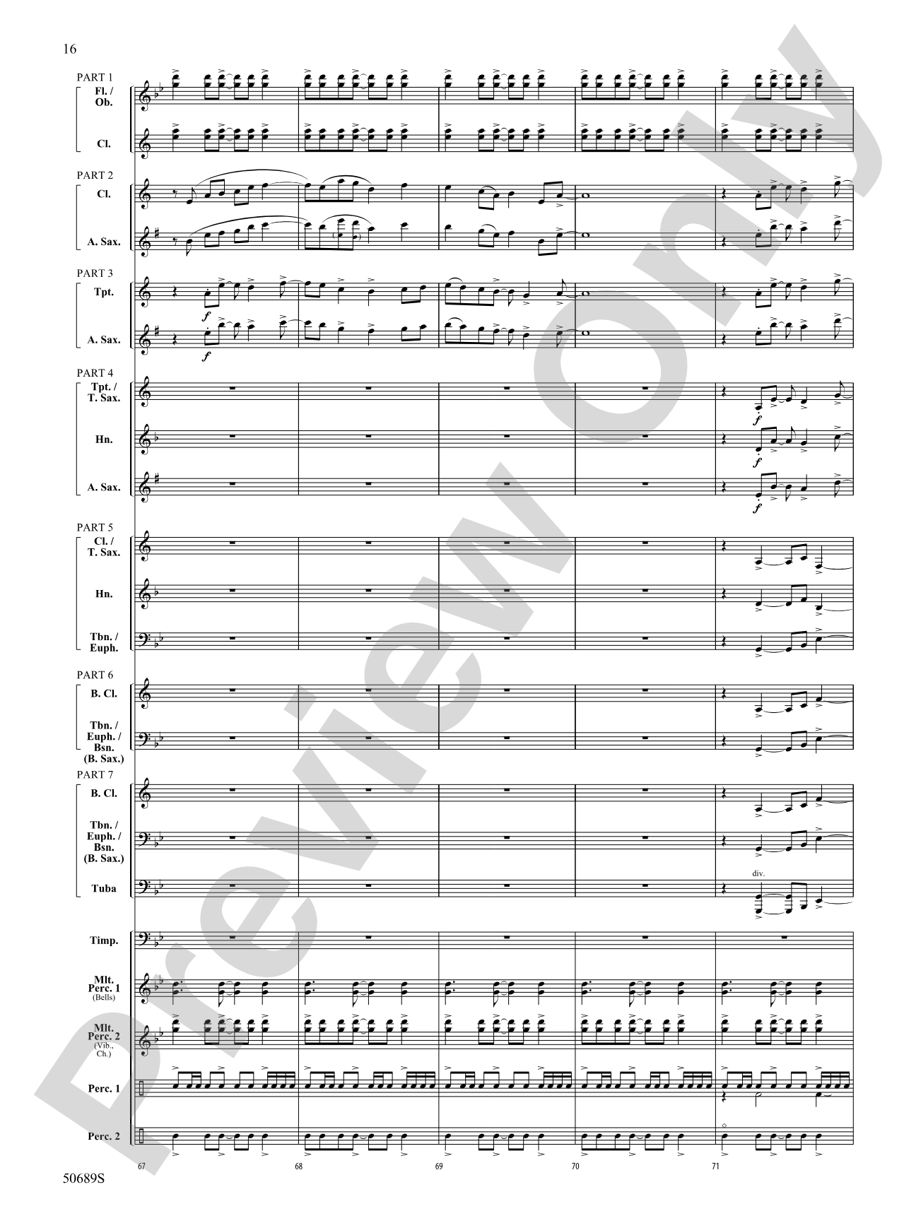 Among the Clouds: Concert Band Conductor Score & Parts - ColorFlex Version