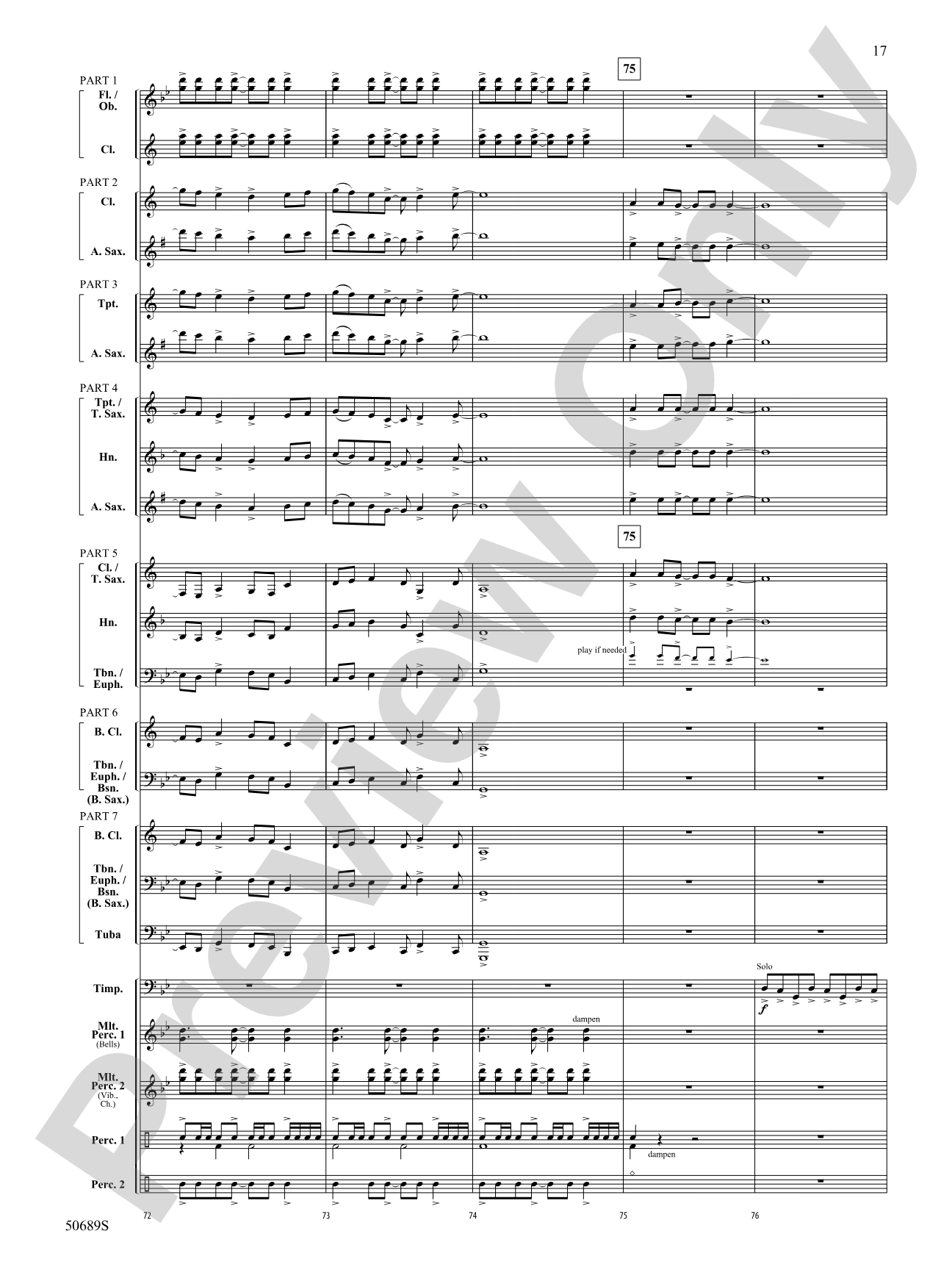 Among the Clouds: Concert Band Conductor Score & Parts - ColorFlex Version