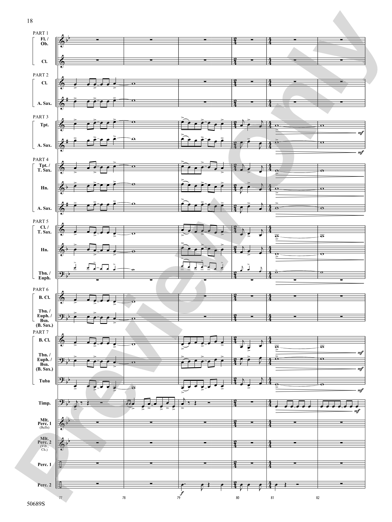 Among the Clouds: Concert Band Conductor Score & Parts - ColorFlex Version