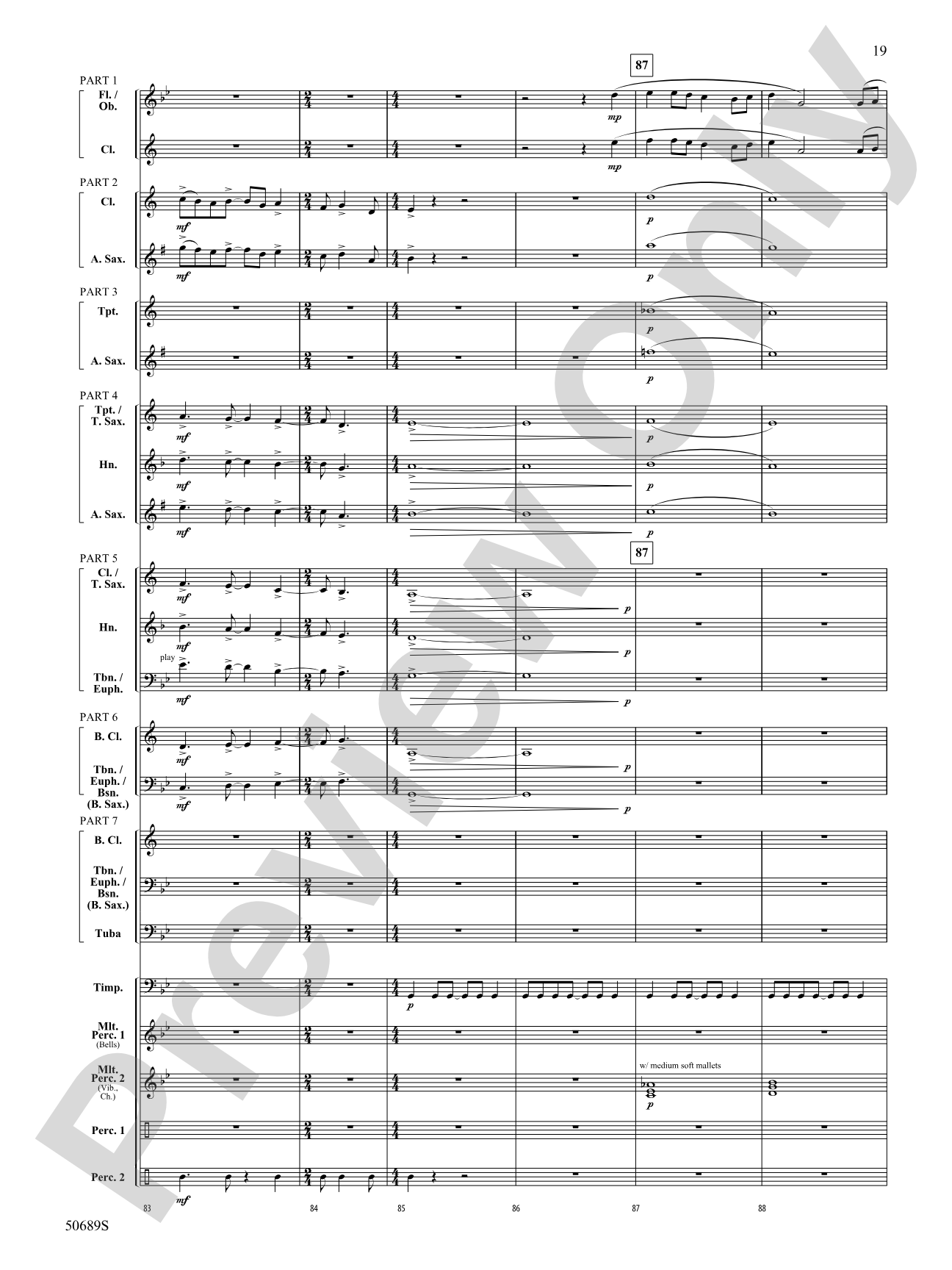 Among the Clouds: Concert Band Conductor Score & Parts - ColorFlex Version