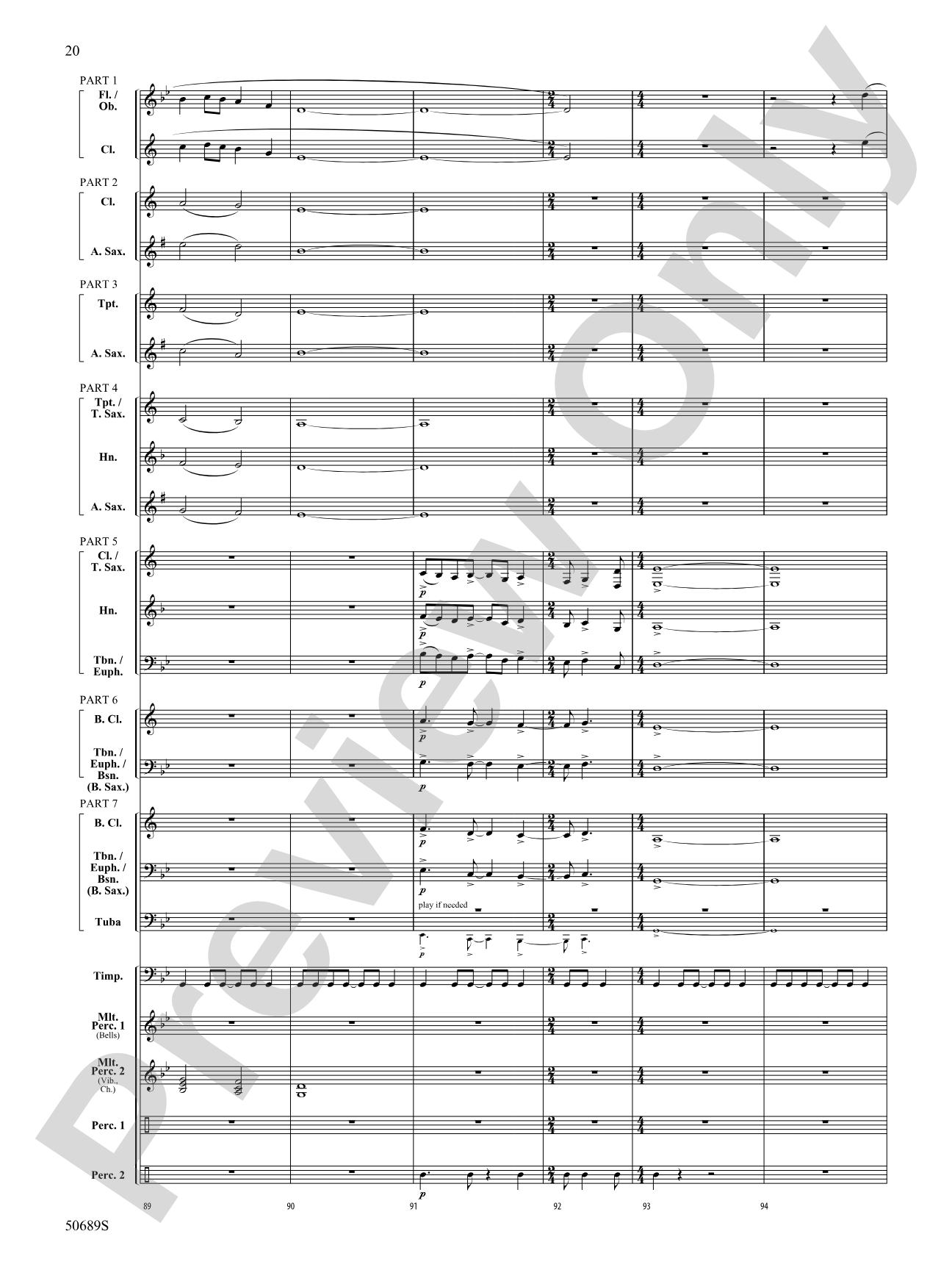 Among the Clouds: Concert Band Conductor Score & Parts - ColorFlex Version