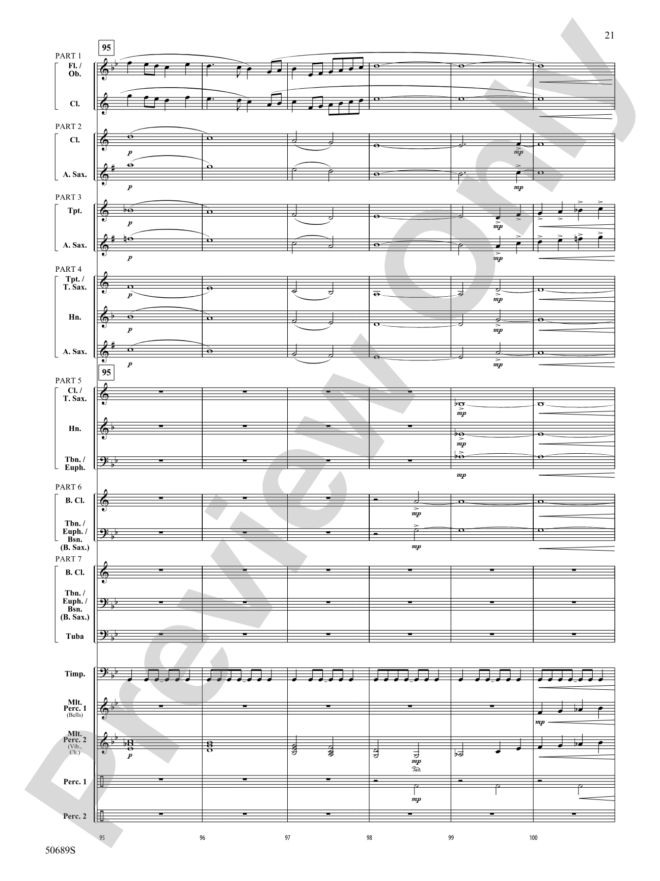 Among the Clouds: Concert Band Conductor Score & Parts - ColorFlex Version
