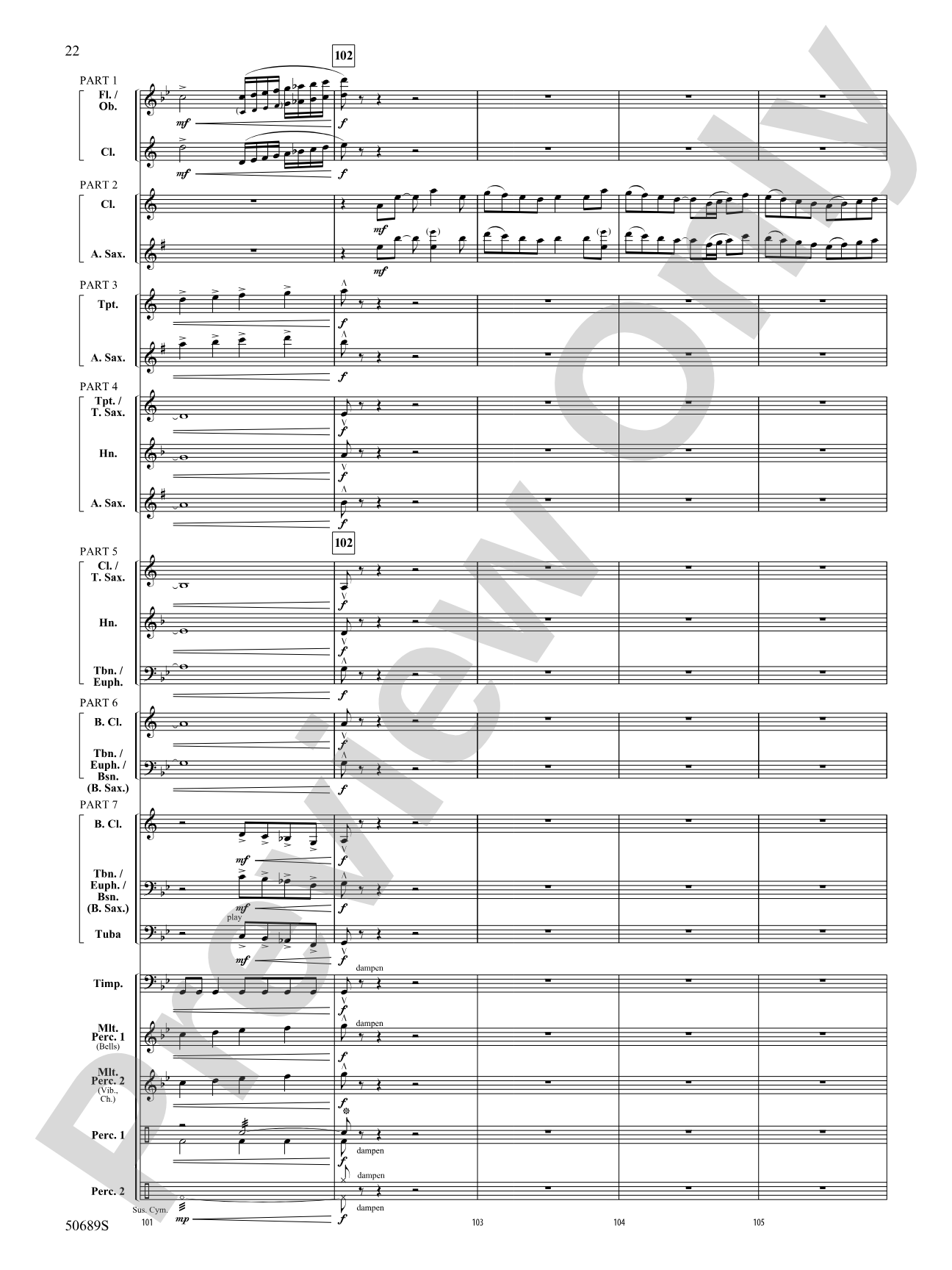 Among the Clouds: Concert Band Conductor Score & Parts - ColorFlex Version