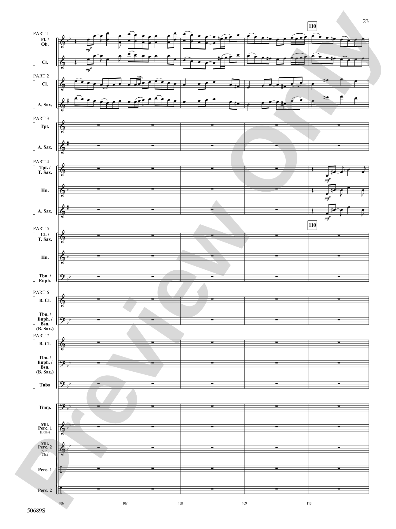 Among the Clouds: Concert Band Conductor Score & Parts - ColorFlex Version