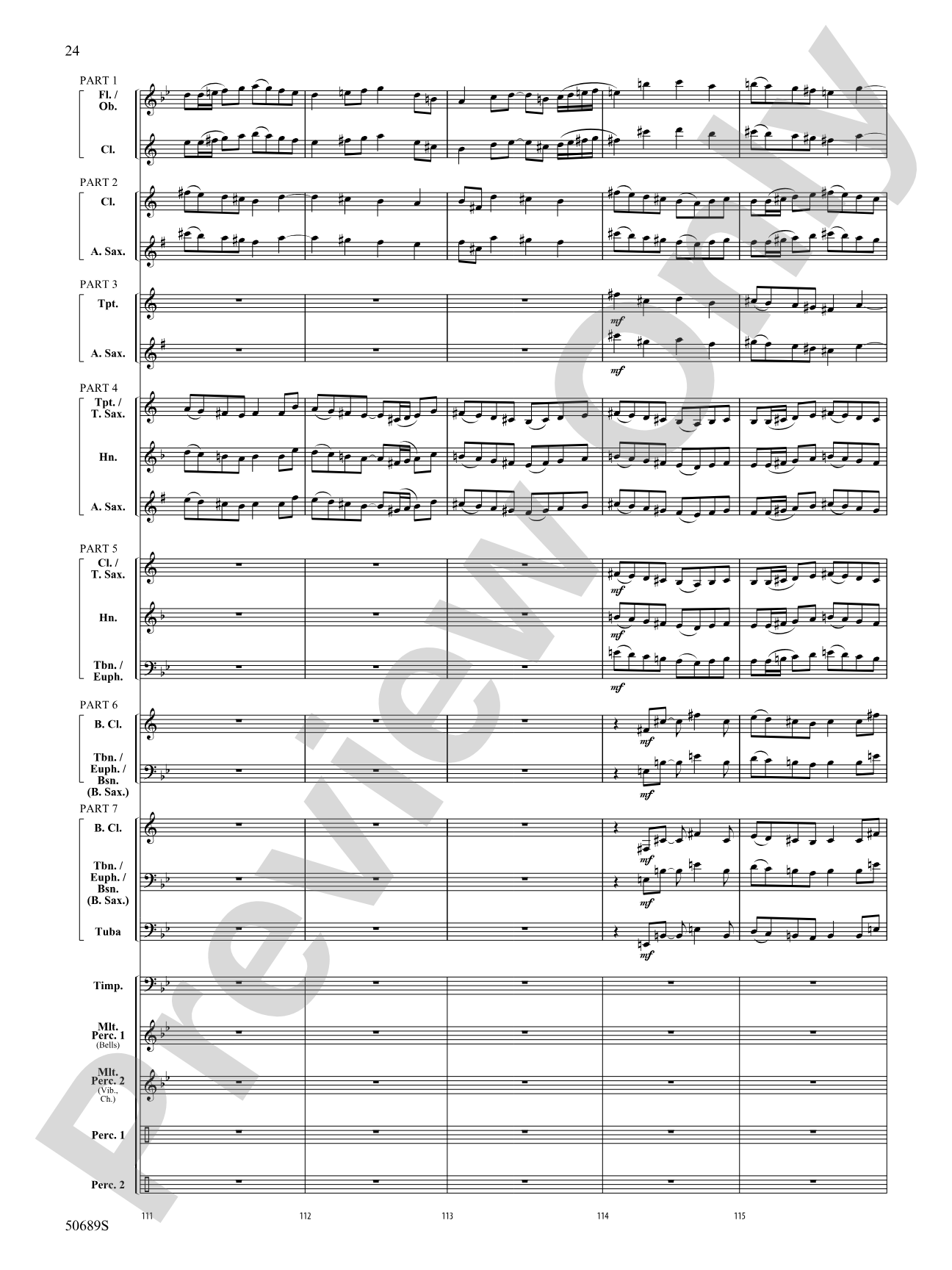Among the Clouds: Concert Band Conductor Score & Parts - ColorFlex Version