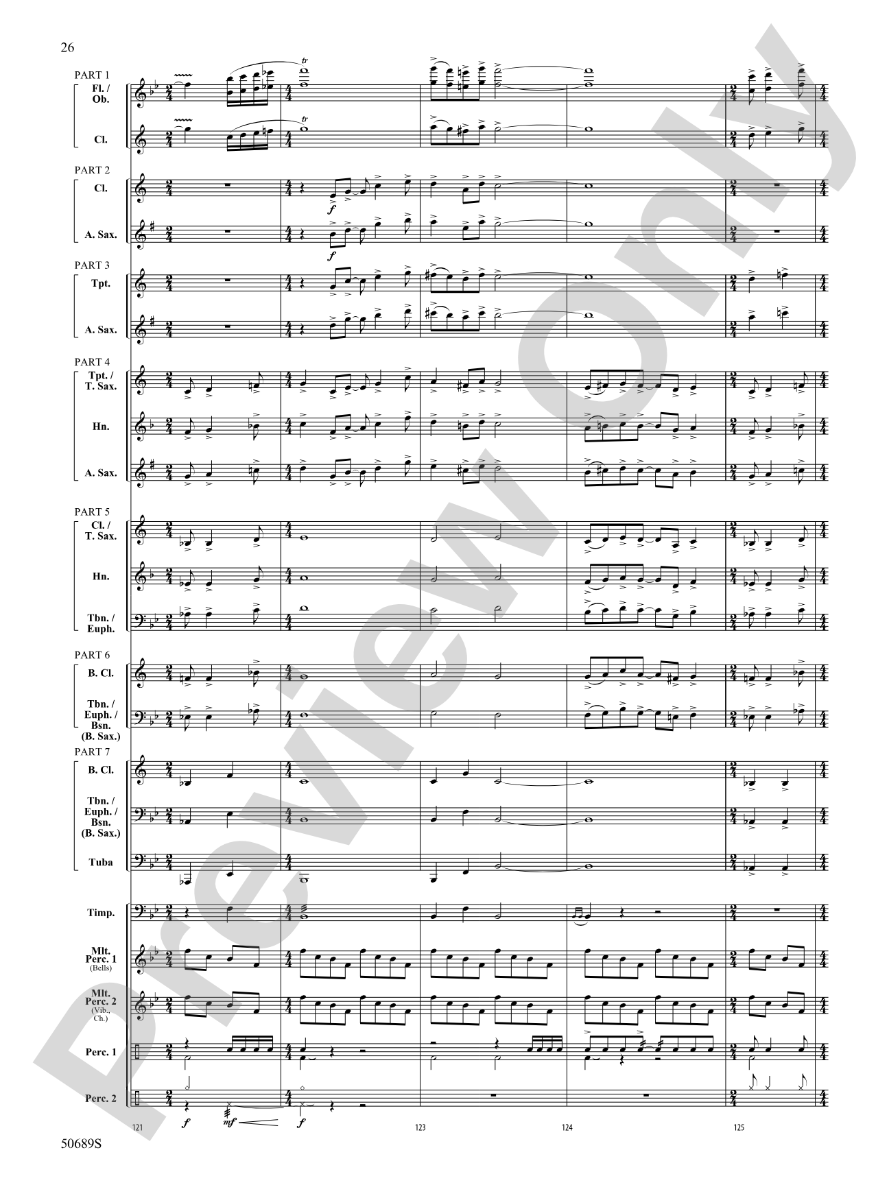 Among the Clouds: Concert Band Conductor Score & Parts - ColorFlex Version