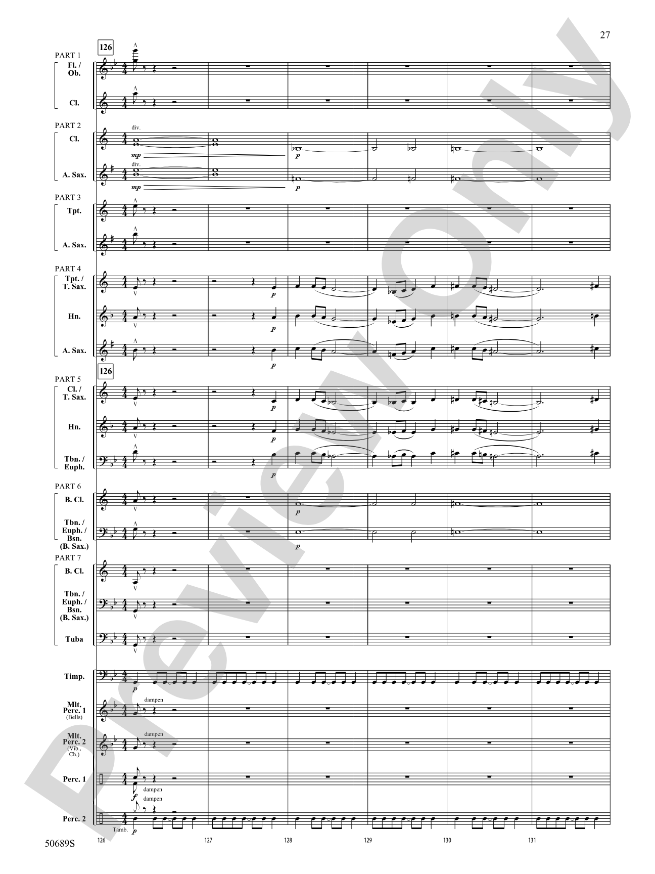 Among the Clouds: Concert Band Conductor Score & Parts - ColorFlex Version