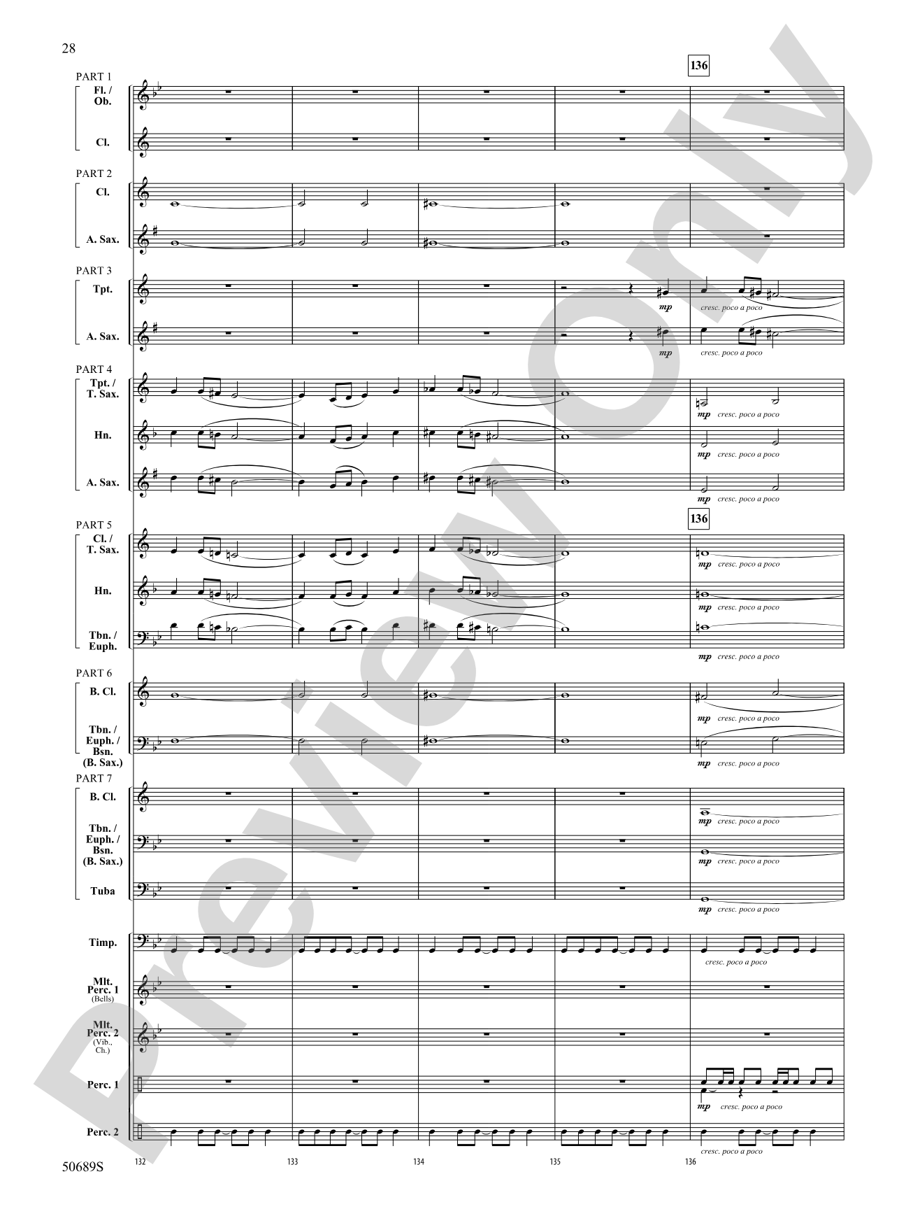 Among the Clouds: Concert Band Conductor Score & Parts - ColorFlex Version