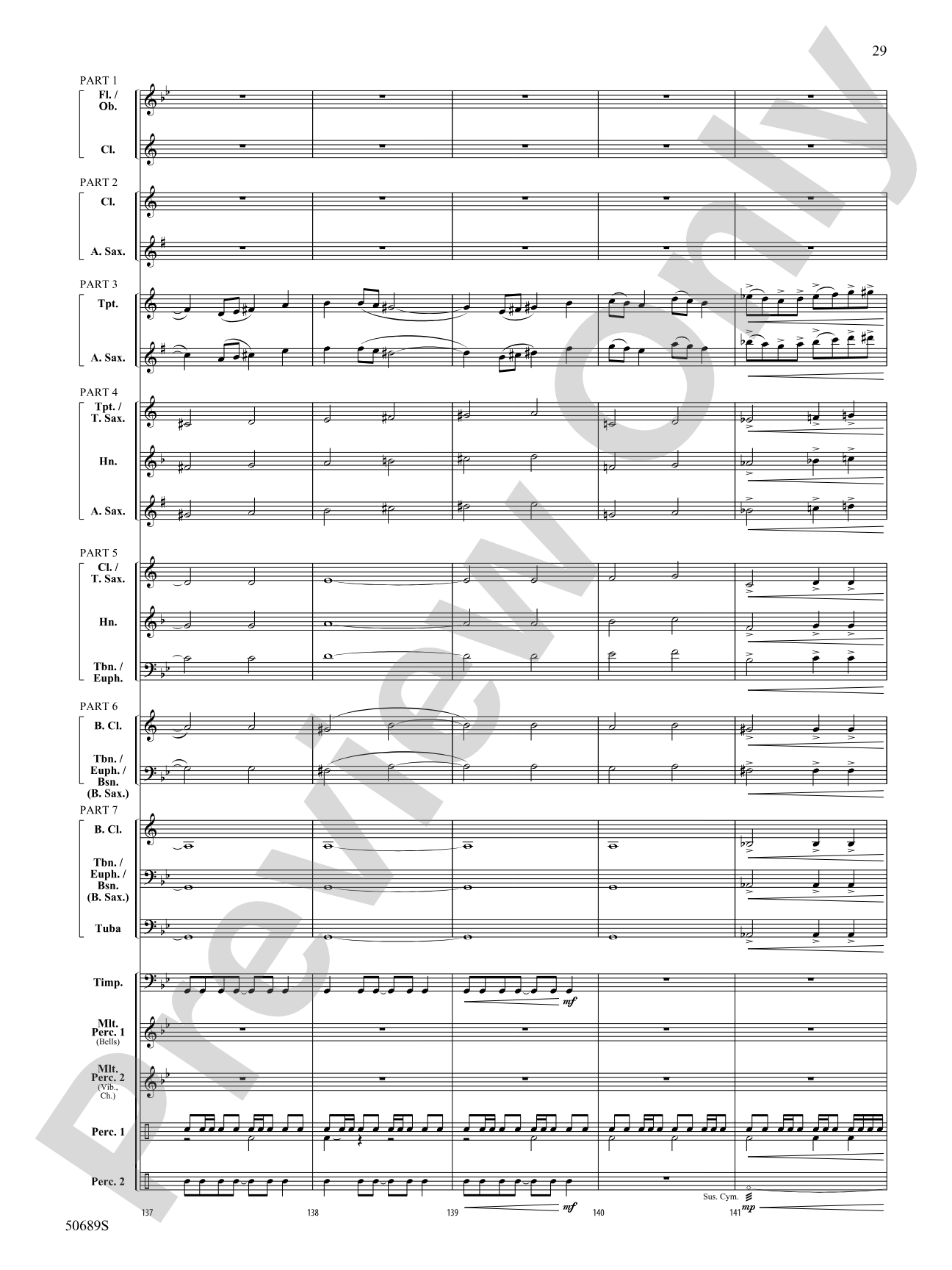 Among the Clouds: Concert Band Conductor Score & Parts - ColorFlex Version