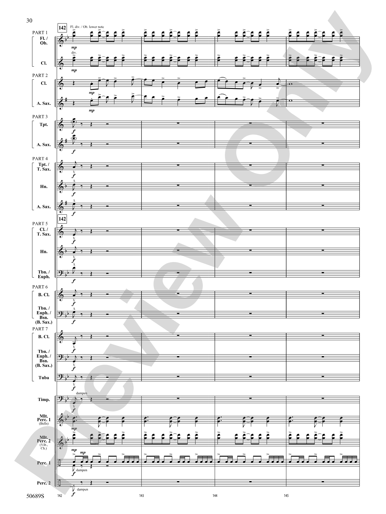 Among the Clouds: Concert Band Conductor Score & Parts - ColorFlex Version