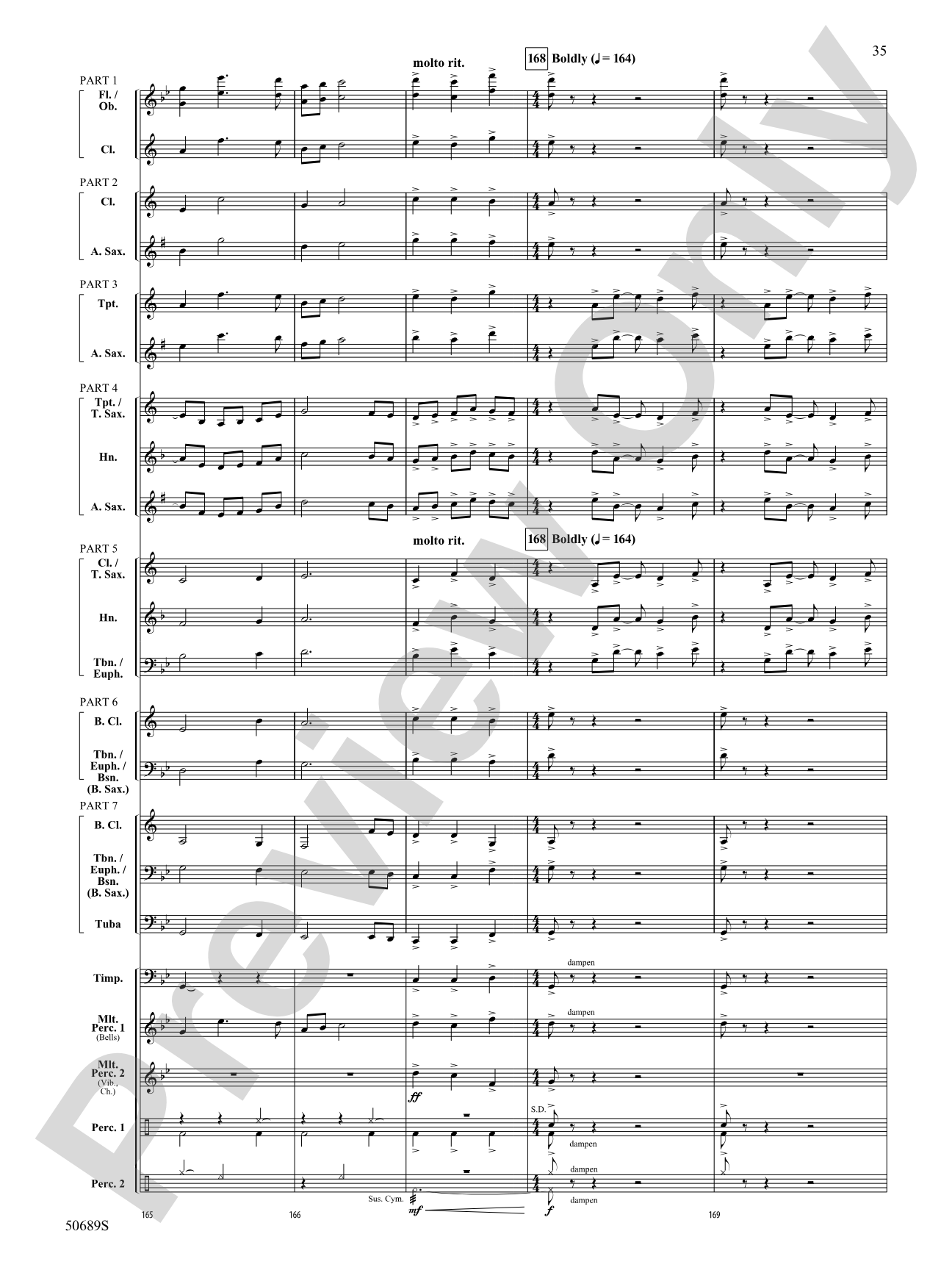 Among the Clouds: Concert Band Conductor Score & Parts - ColorFlex Version