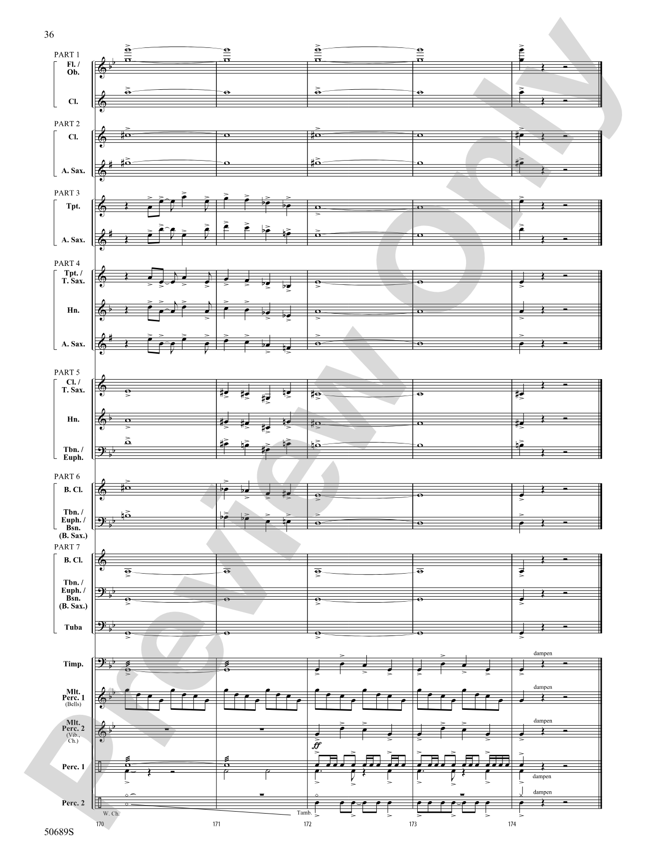 Among the Clouds: Concert Band Conductor Score & Parts - ColorFlex Version