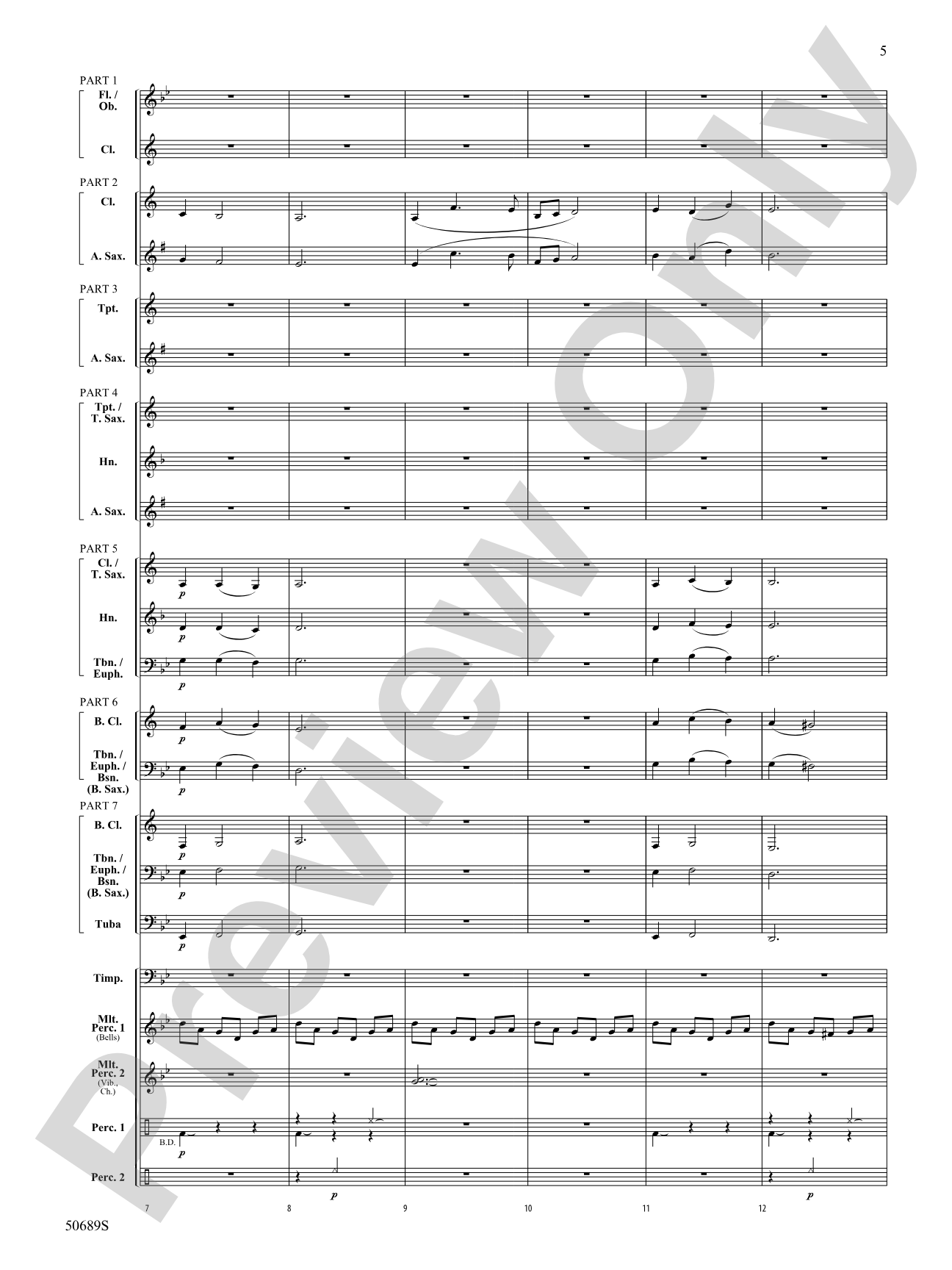 Among the Clouds: Concert Band Conductor Score & Parts - ColorFlex Version