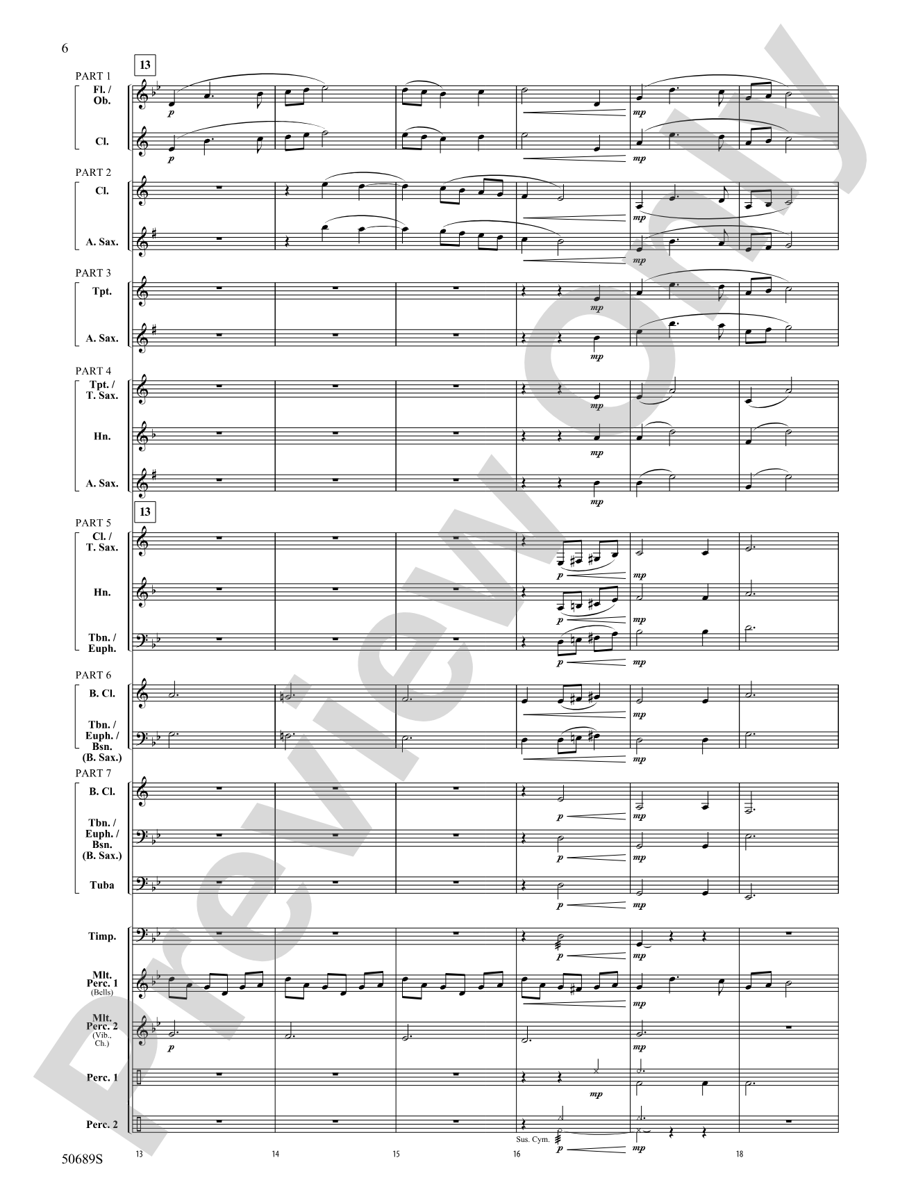 Among the Clouds: Concert Band Conductor Score & Parts - ColorFlex Version