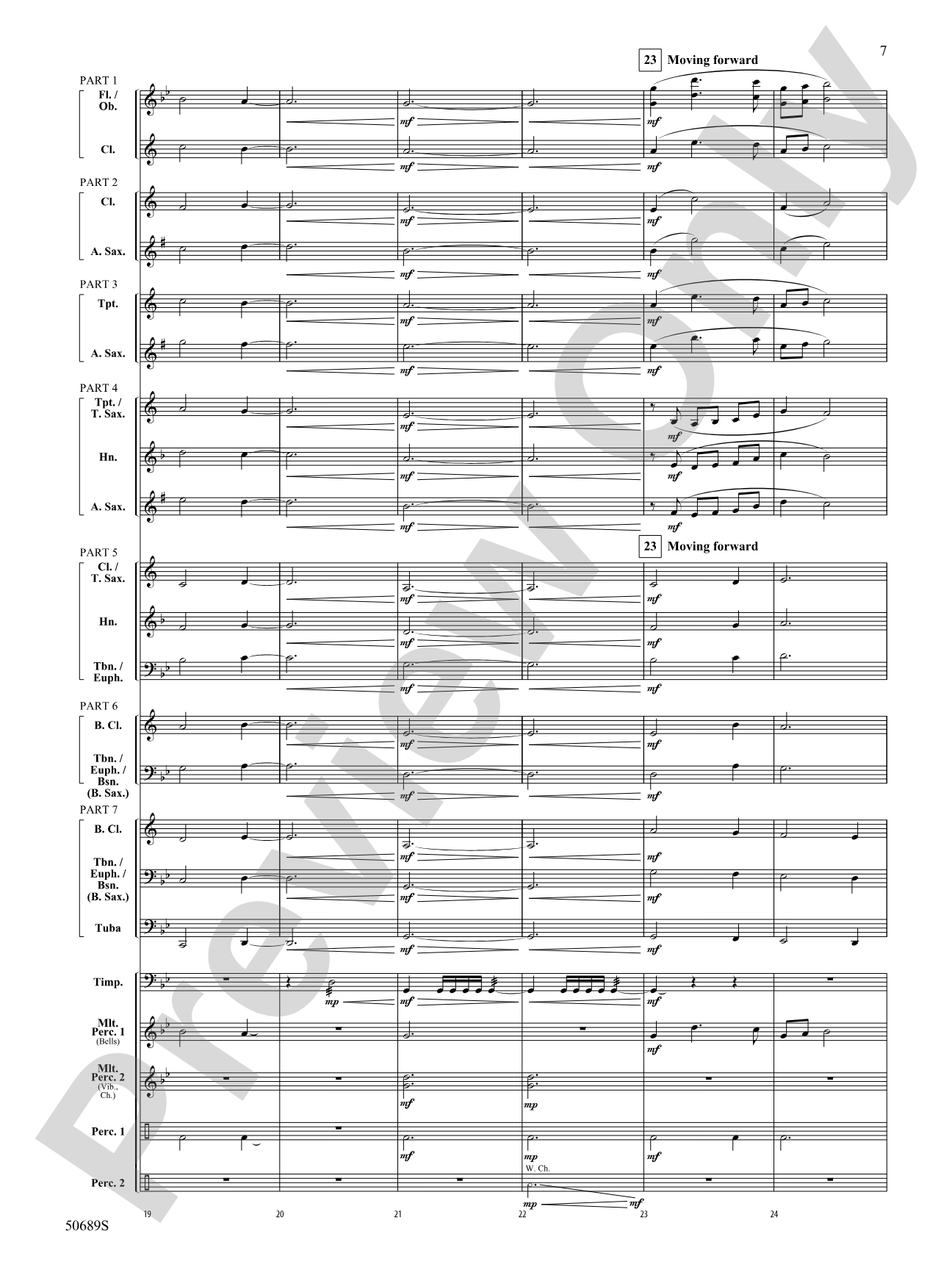 Among the Clouds: Concert Band Conductor Score & Parts - ColorFlex Version