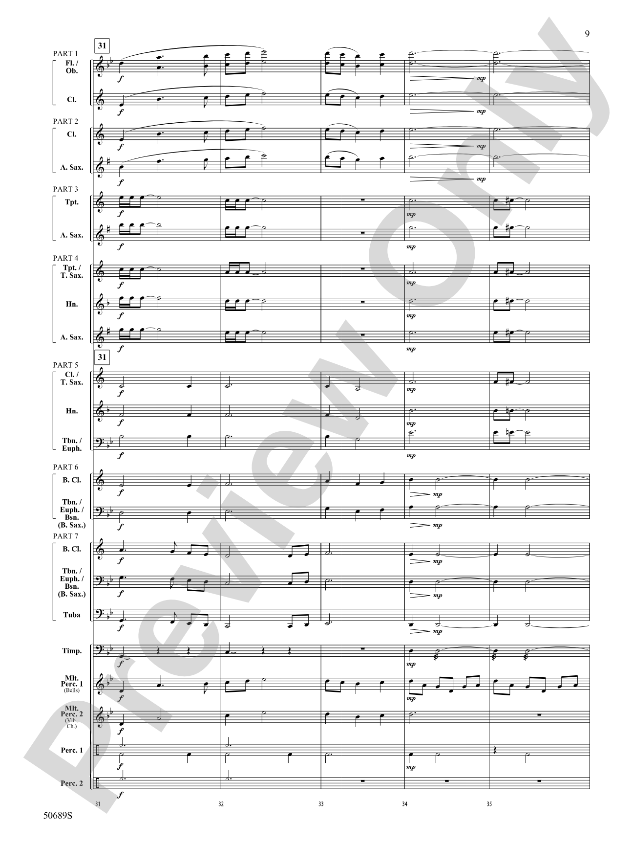 Among the Clouds: Concert Band Conductor Score & Parts - ColorFlex Version